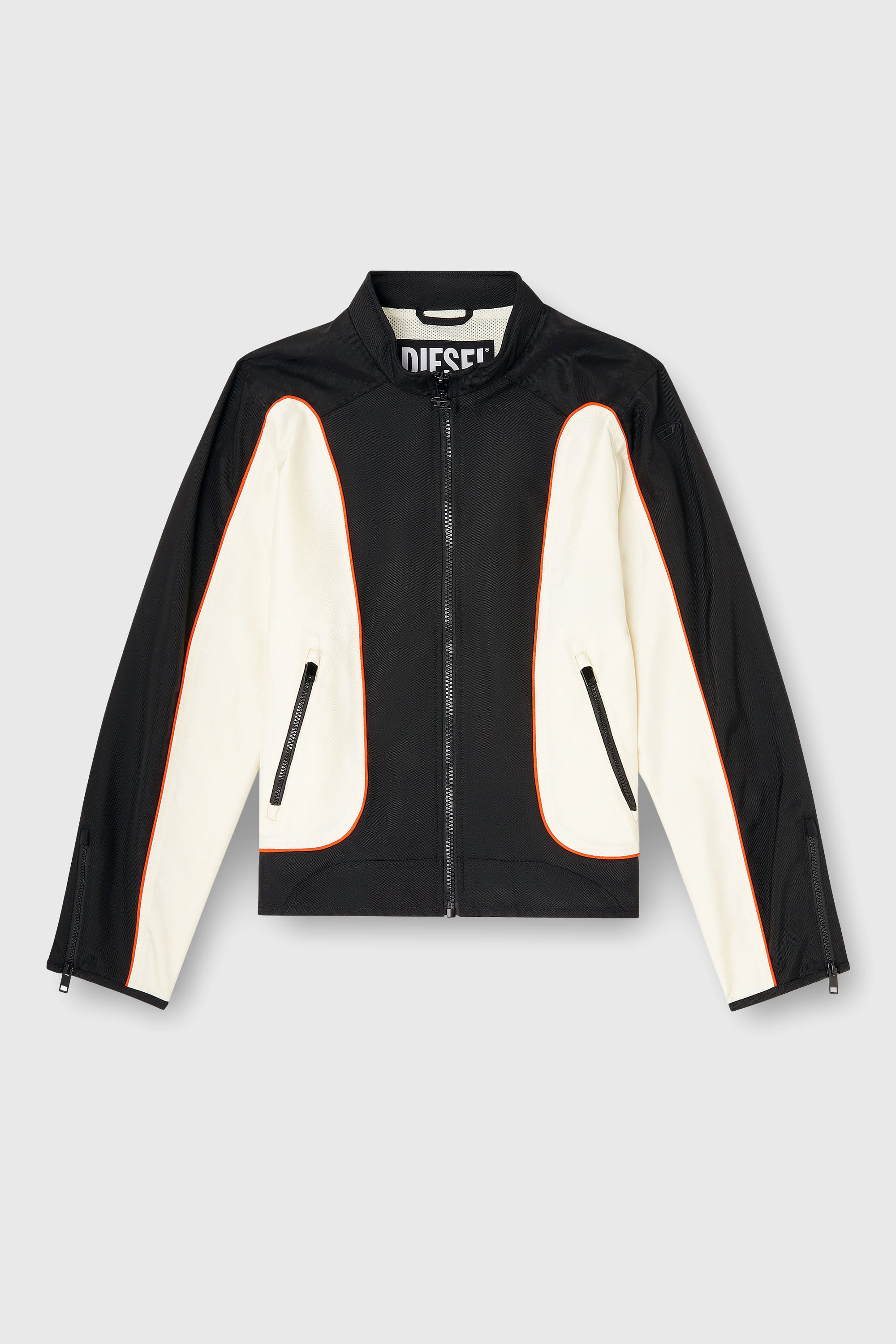 Diesel - J-BLINK-WRD, Chaqueta de nailon con bloques de color y detalles de ribete Hombre in Multicolor - 2