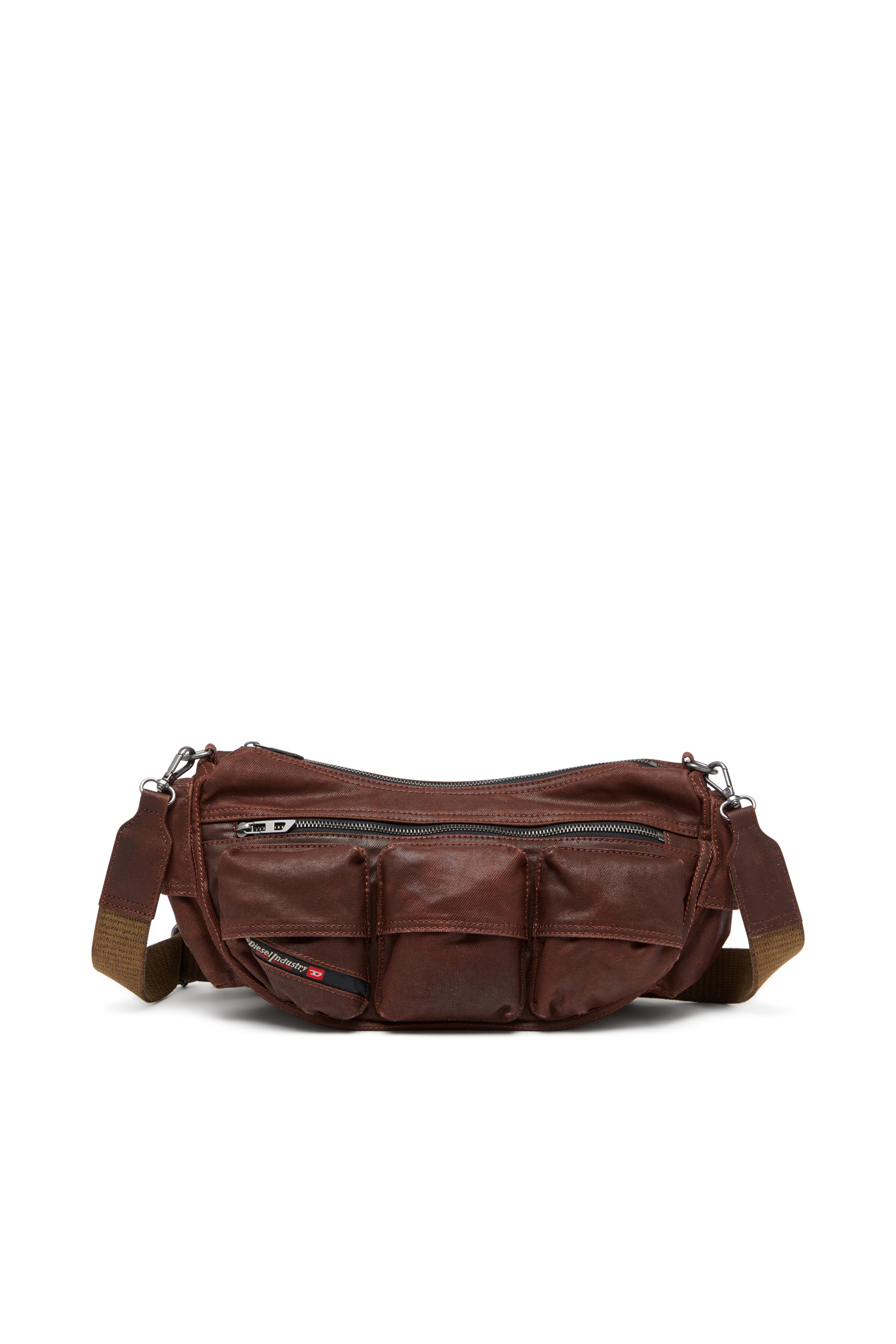 Diesel - MULTI-PKTS SHOULDER BAG X, Multi-Pkts - Sac en coton avec plusieurs poches Mixte in Marron - 1