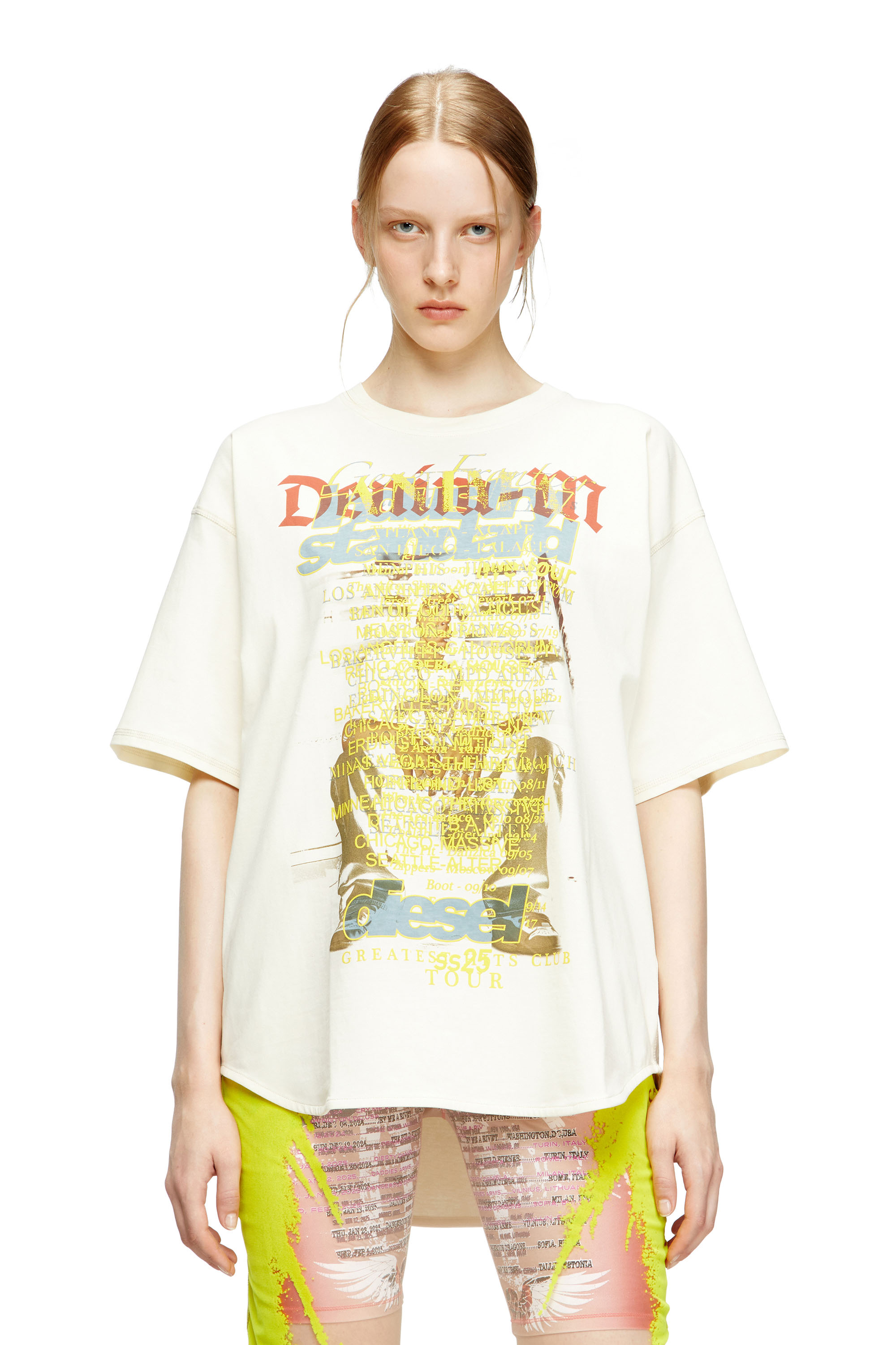 Diesel - T-BIX-AA, T-shirt avec imprimé paroles Mixte in Blanc - 6