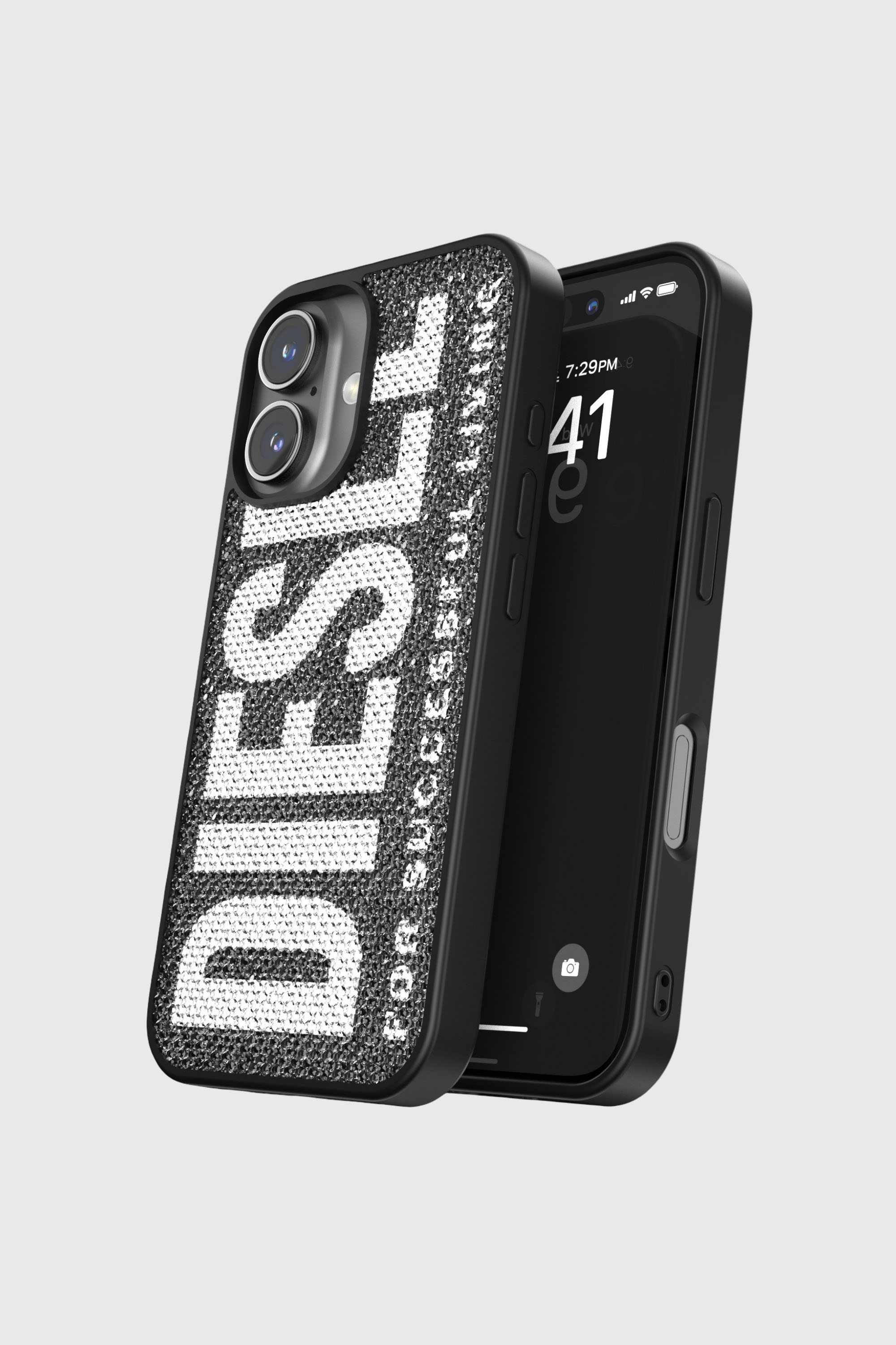 新品DIESEL GRAPHIC SNAP CASE iPhone16 Women's Swarovski Crystal Case for iP 16 | Black | Diesel {{Country}}