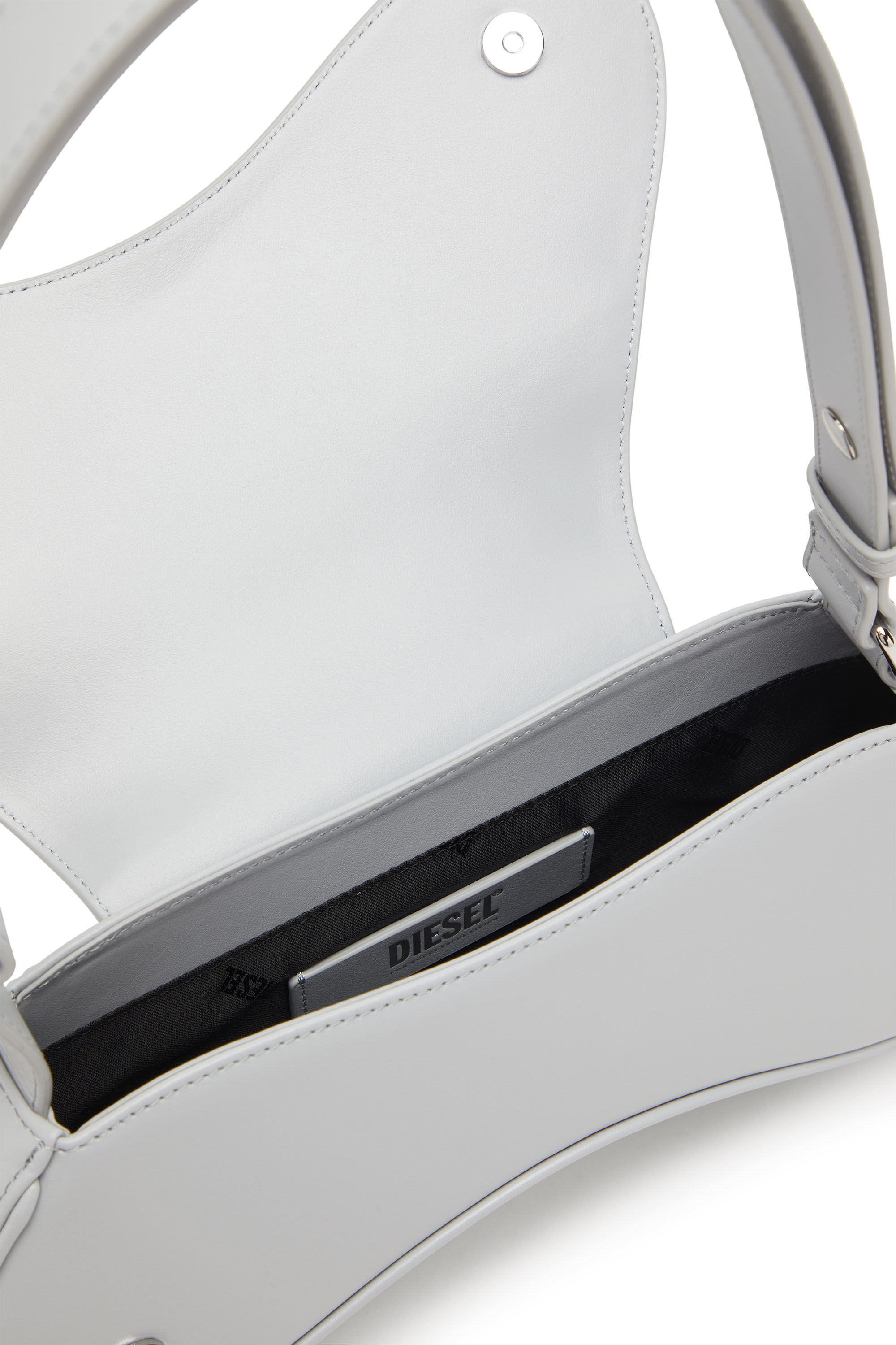 Diesel - PLAY CROSSBODY, Female's Play-Crossbody bag in semi gloss leather in Grey - 3