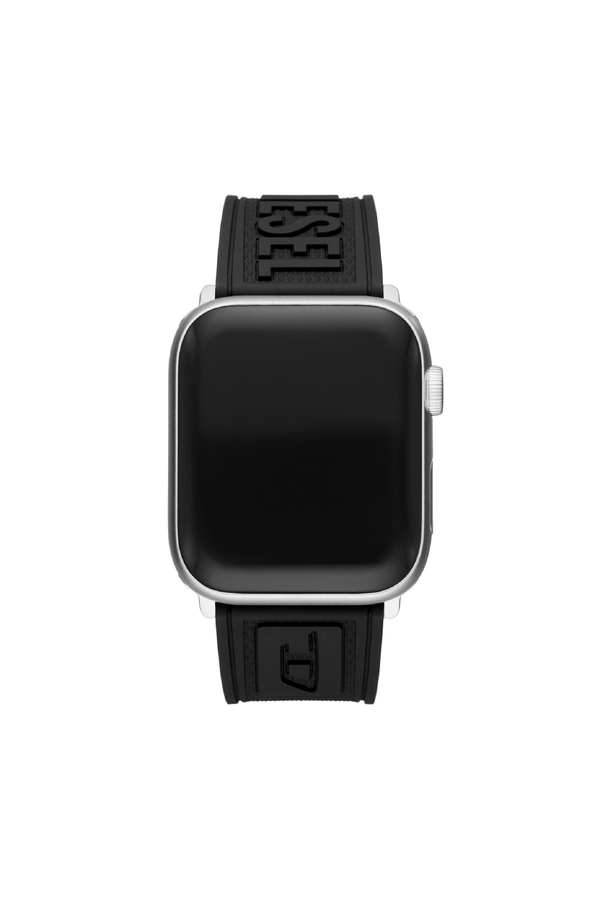 Diesel - DSS0014, Unisex's Black silicone Band for Apple watch&reg;, 42/44/45mm in Black - 3