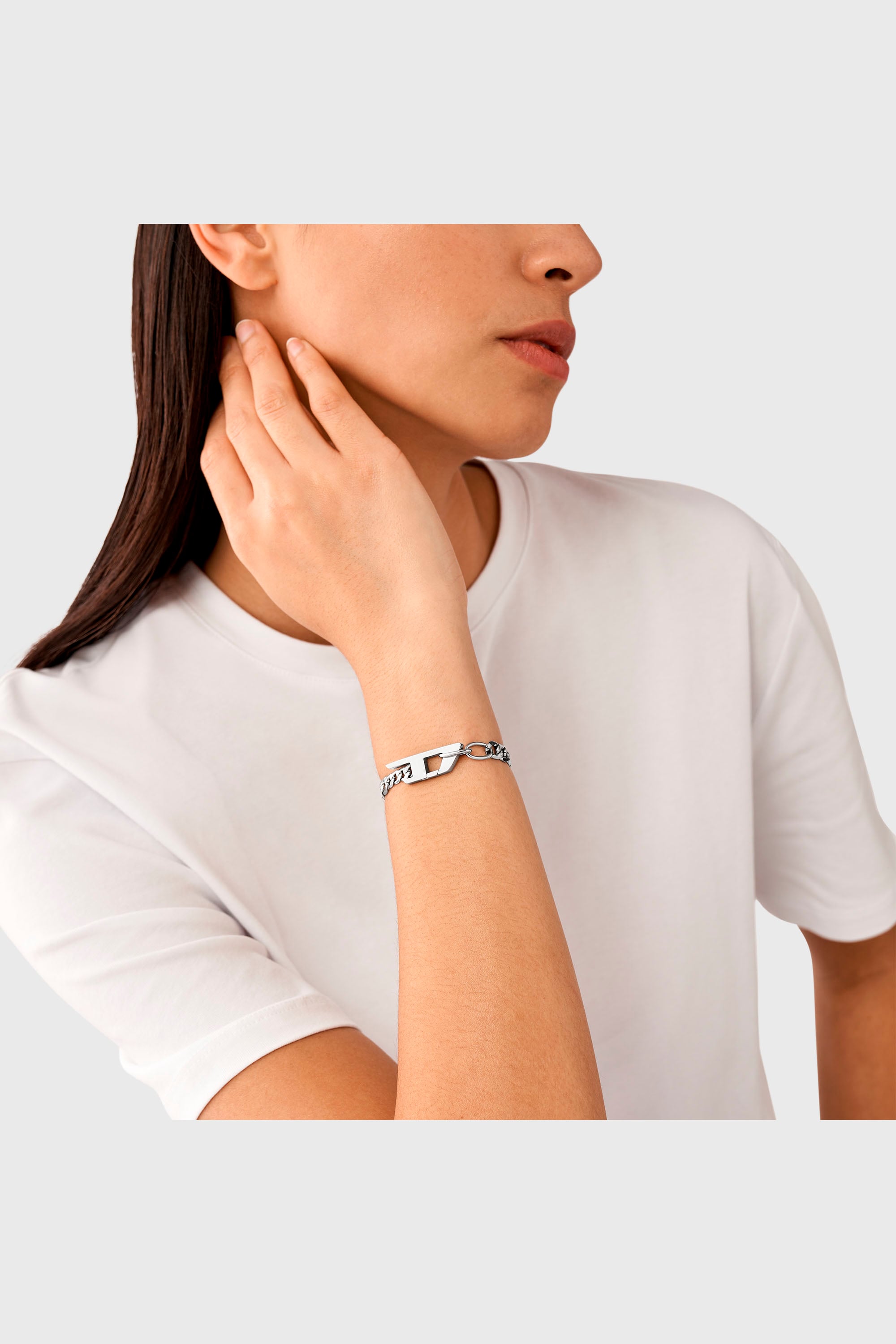 Women's Stainless steel chain bracelet | Silver | Diesel {{Country}}