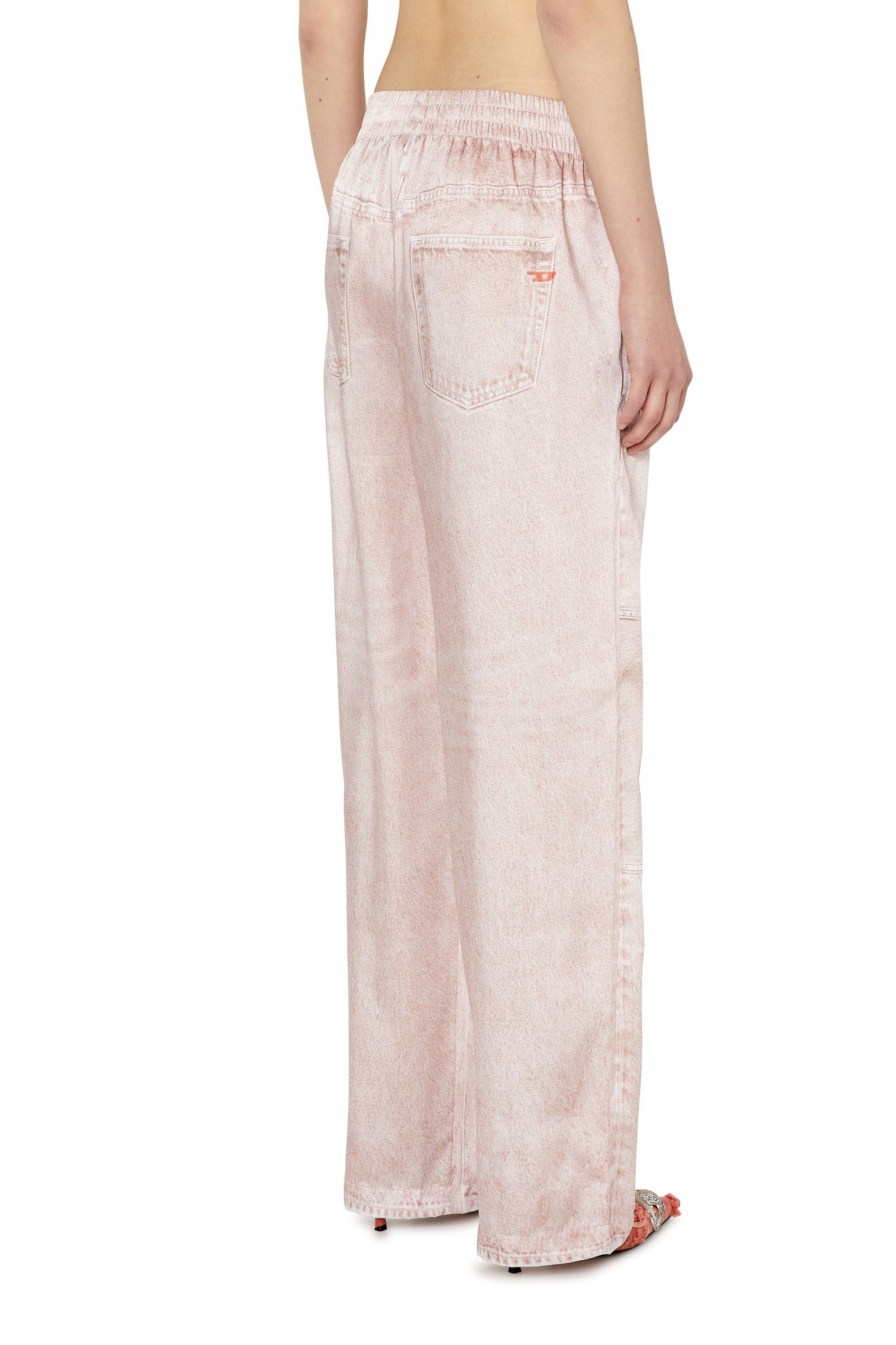 P-FERNY-DEN Woman: Pants with trompe l'oeil print | Diesel