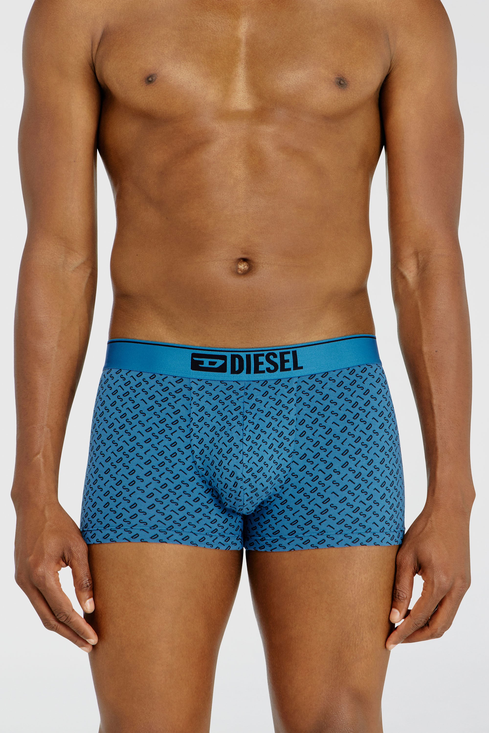 Diesel - DAMIEN-D-BOX-3PACK, Male's Three-pack of stretch cotton trunks with monogram in Blue - 2