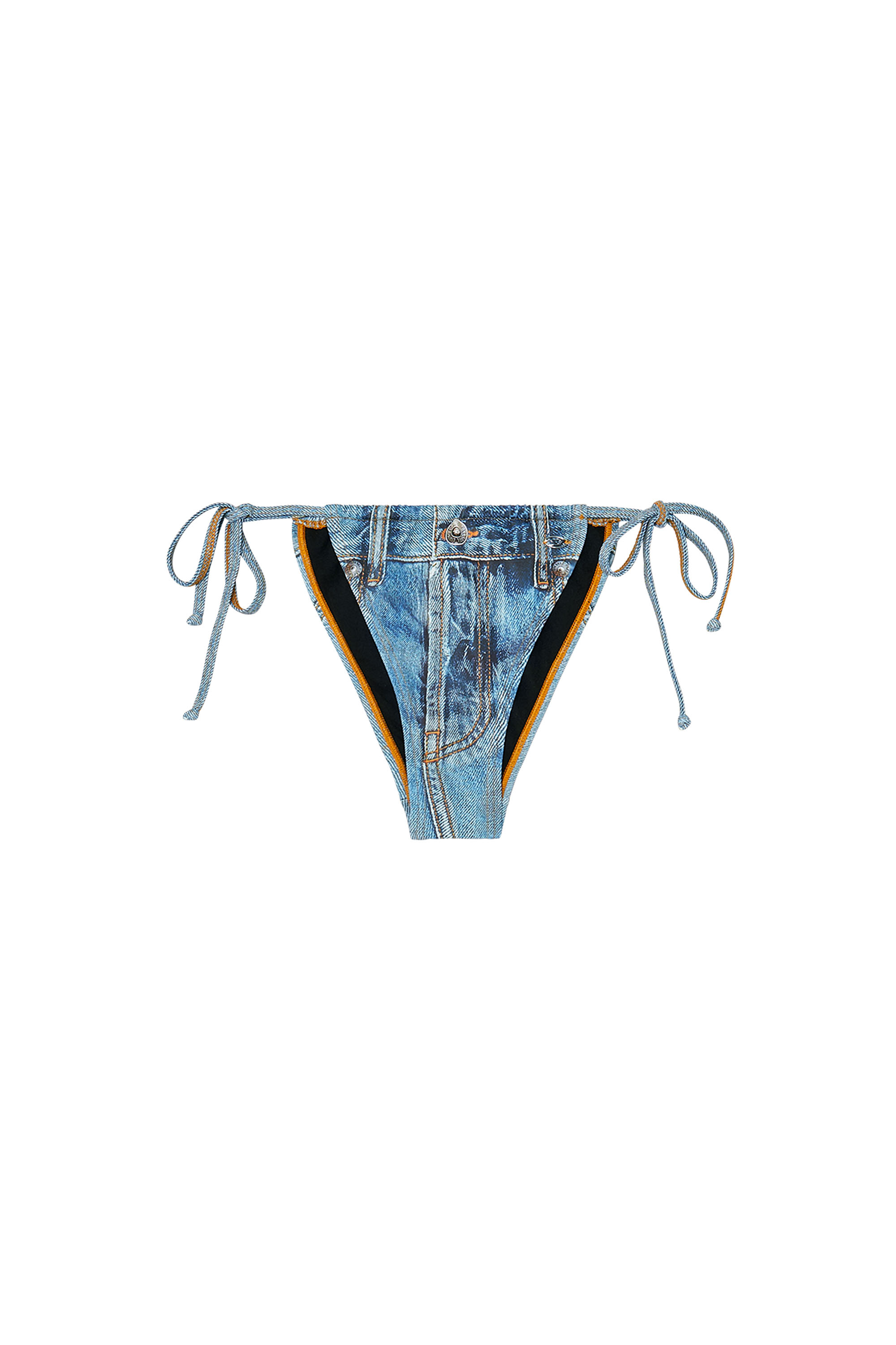 Diesel - JODIE-DNM, Female's Bikini bottoms with jean trompe l'oeil in null - 3