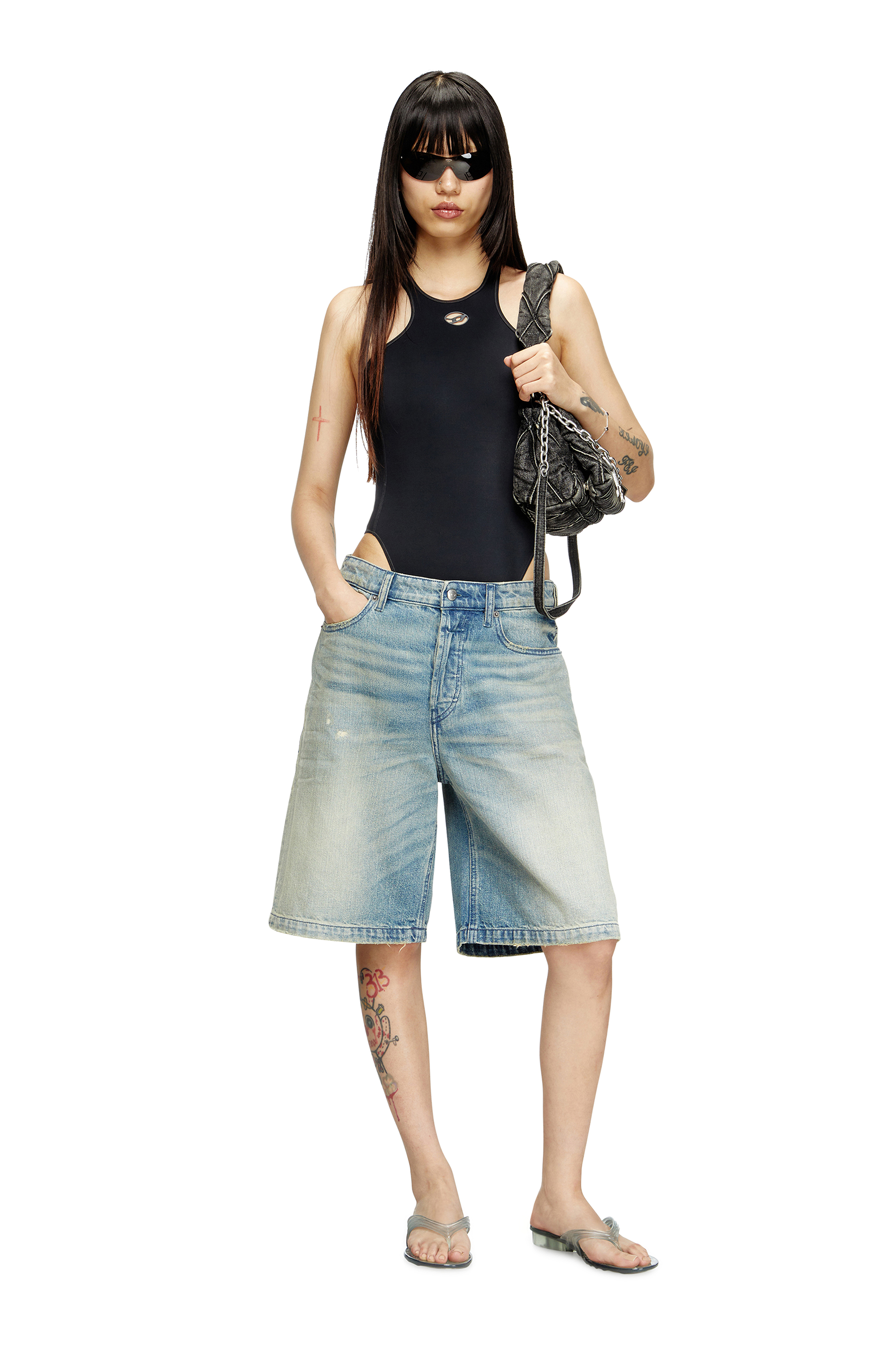 Diesel - MELISSA QUANTUM THONG, Chanclas esculturales en Melflex&reg; Mujer in Gris - 2