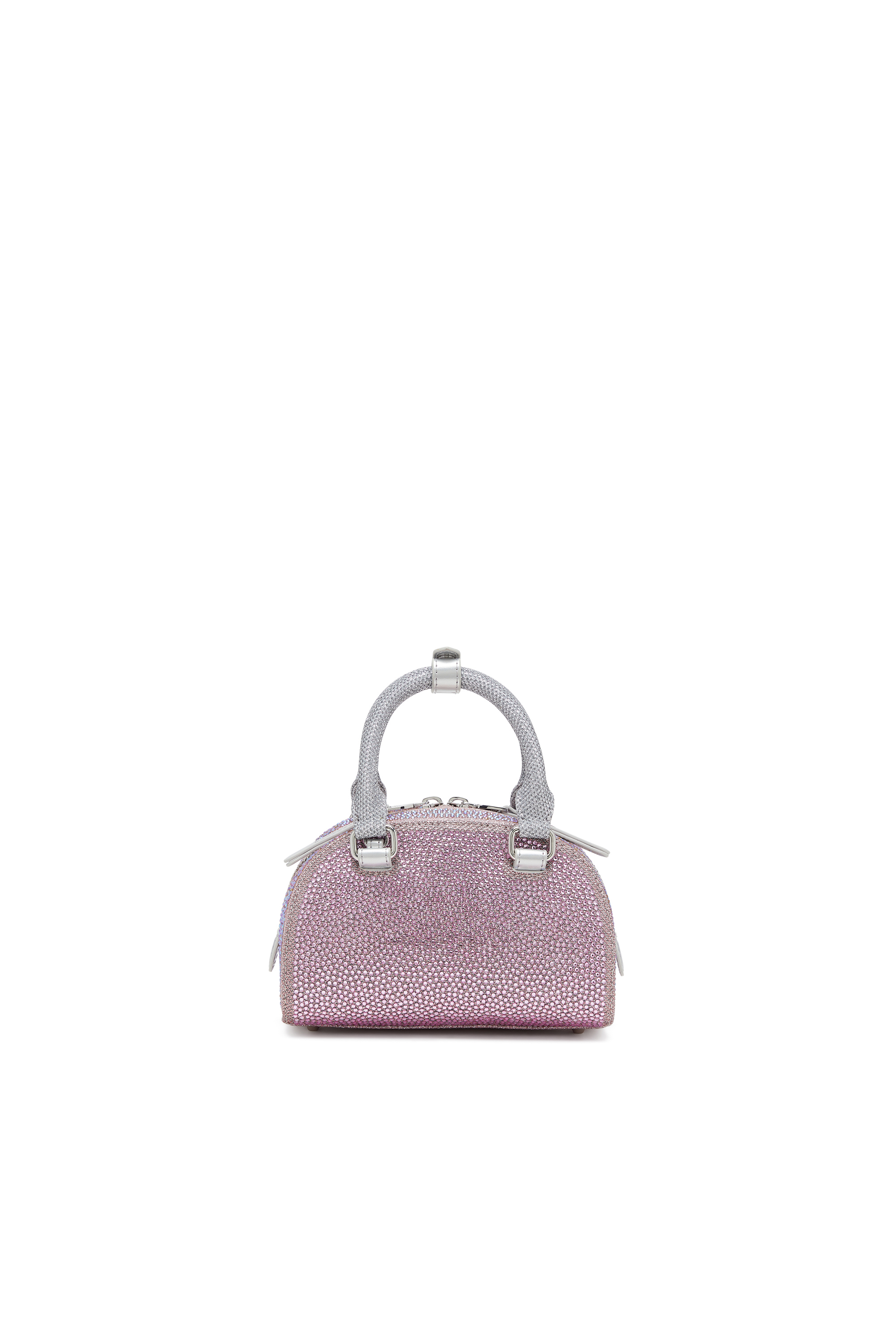 Diesel - 1DR DOME CROSSBODY, 1DR Dome - Peque&ntilde;o bolso bandolera en crystal Lurex Mujer in Rosa - 2