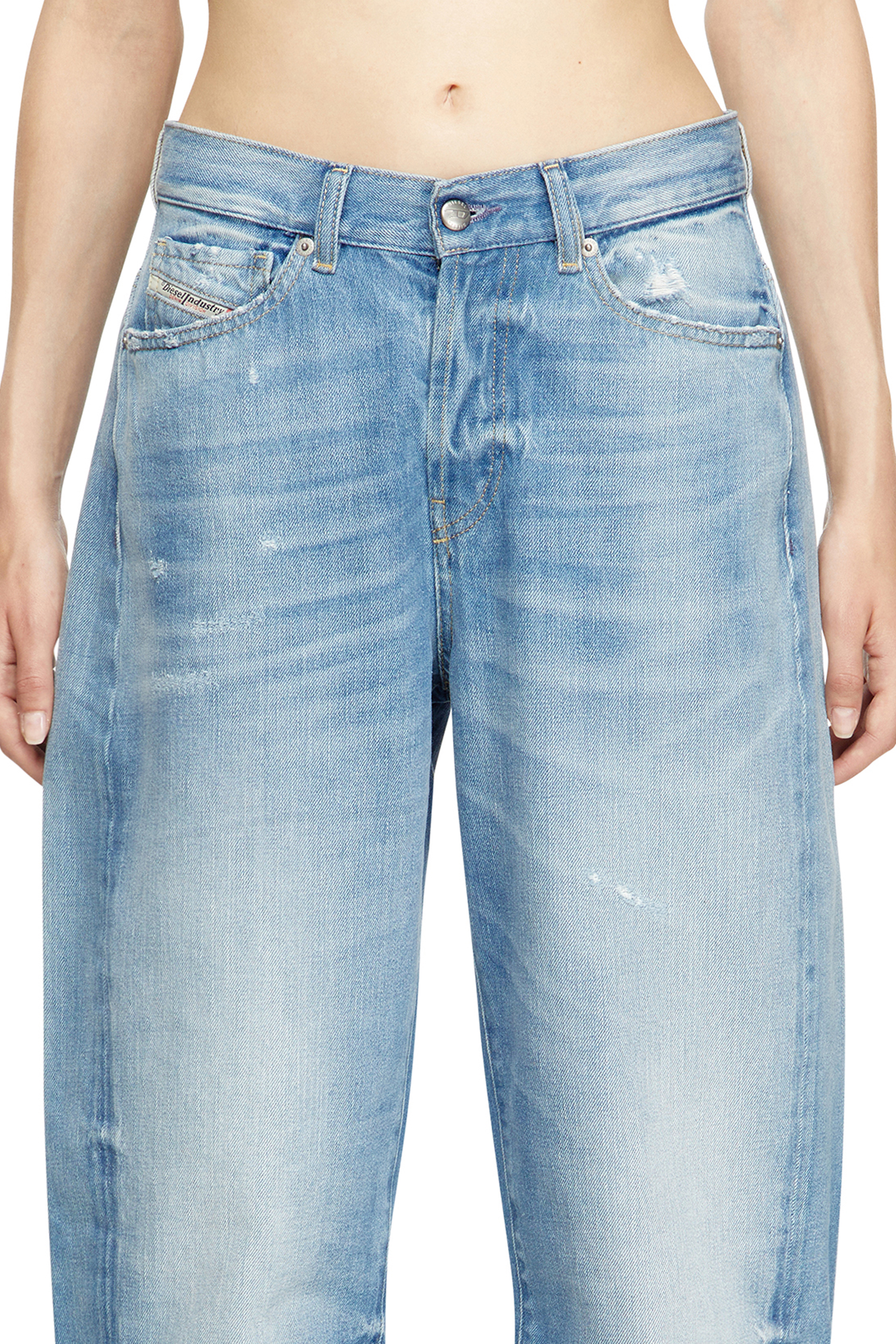 Diesel - Relaxed Jeans 1974 D-Ellz 09M24 Femme, Bleu Clair - Image 4