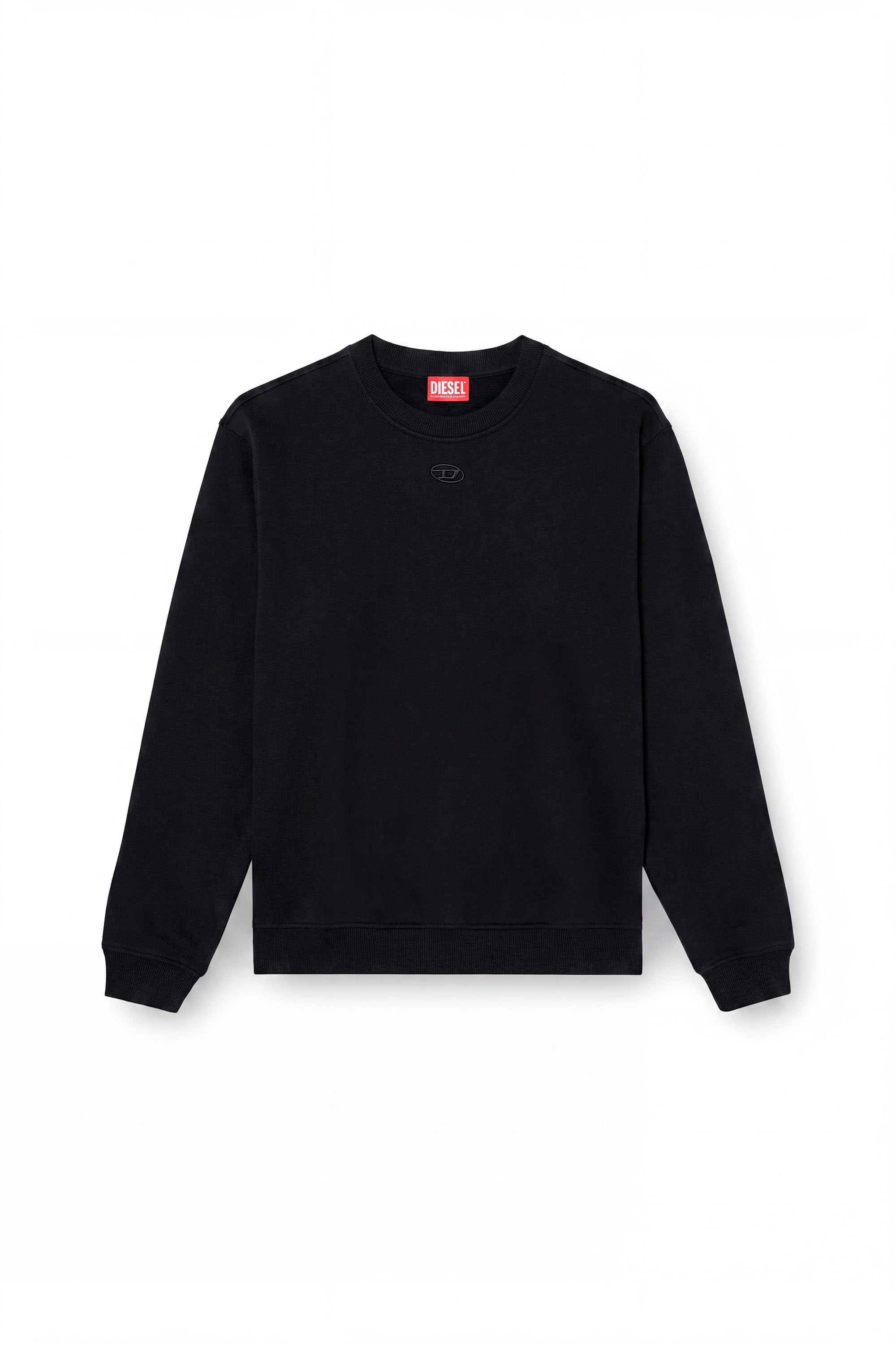 Diesel - F-NORMY-OD, Woman's Cotton sweatshirt with Oval D embroidery in Black - 3