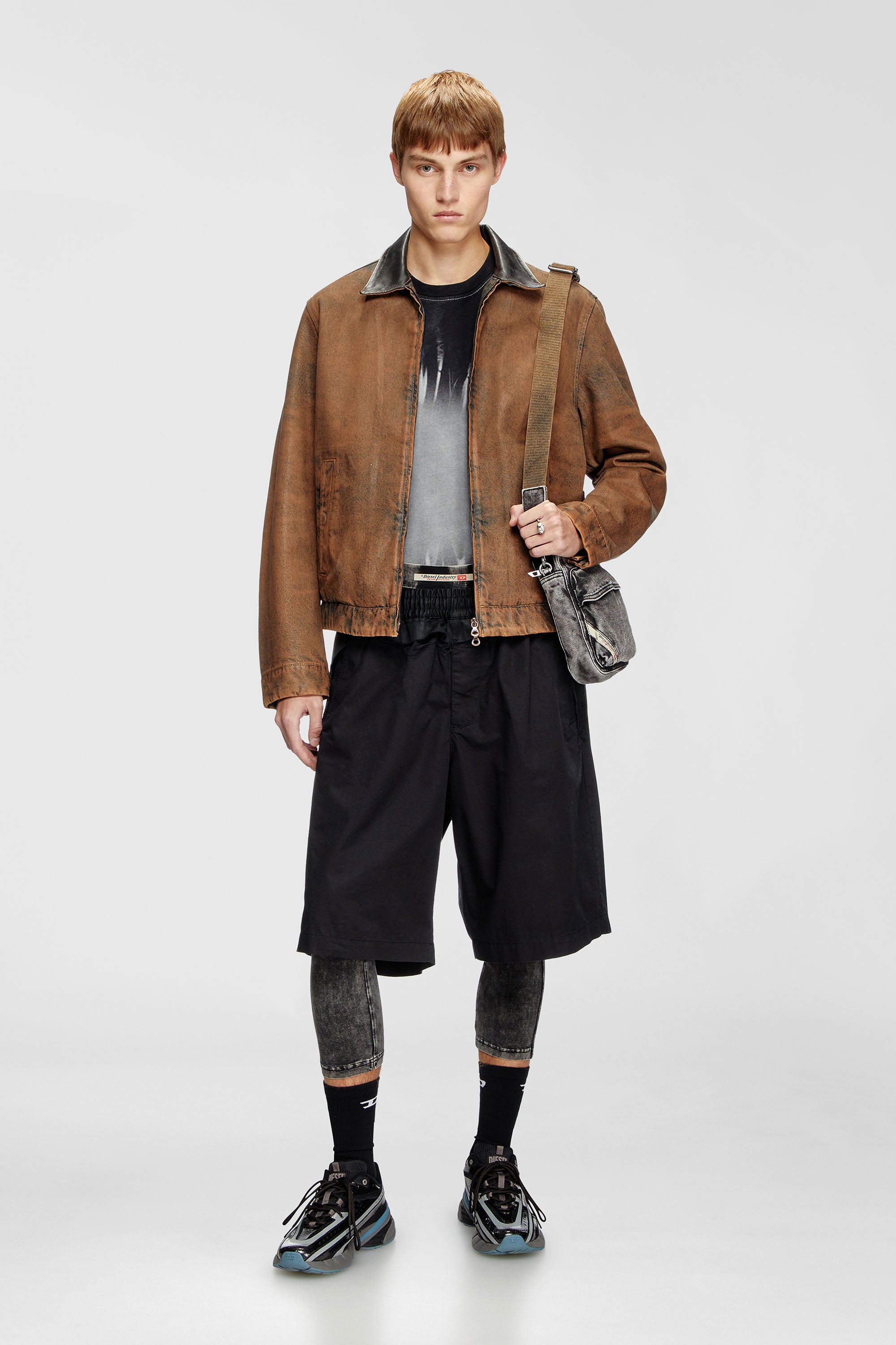 Diesel - P-GUSTAF-SHORT, Short cargo Homme in Noir - 1