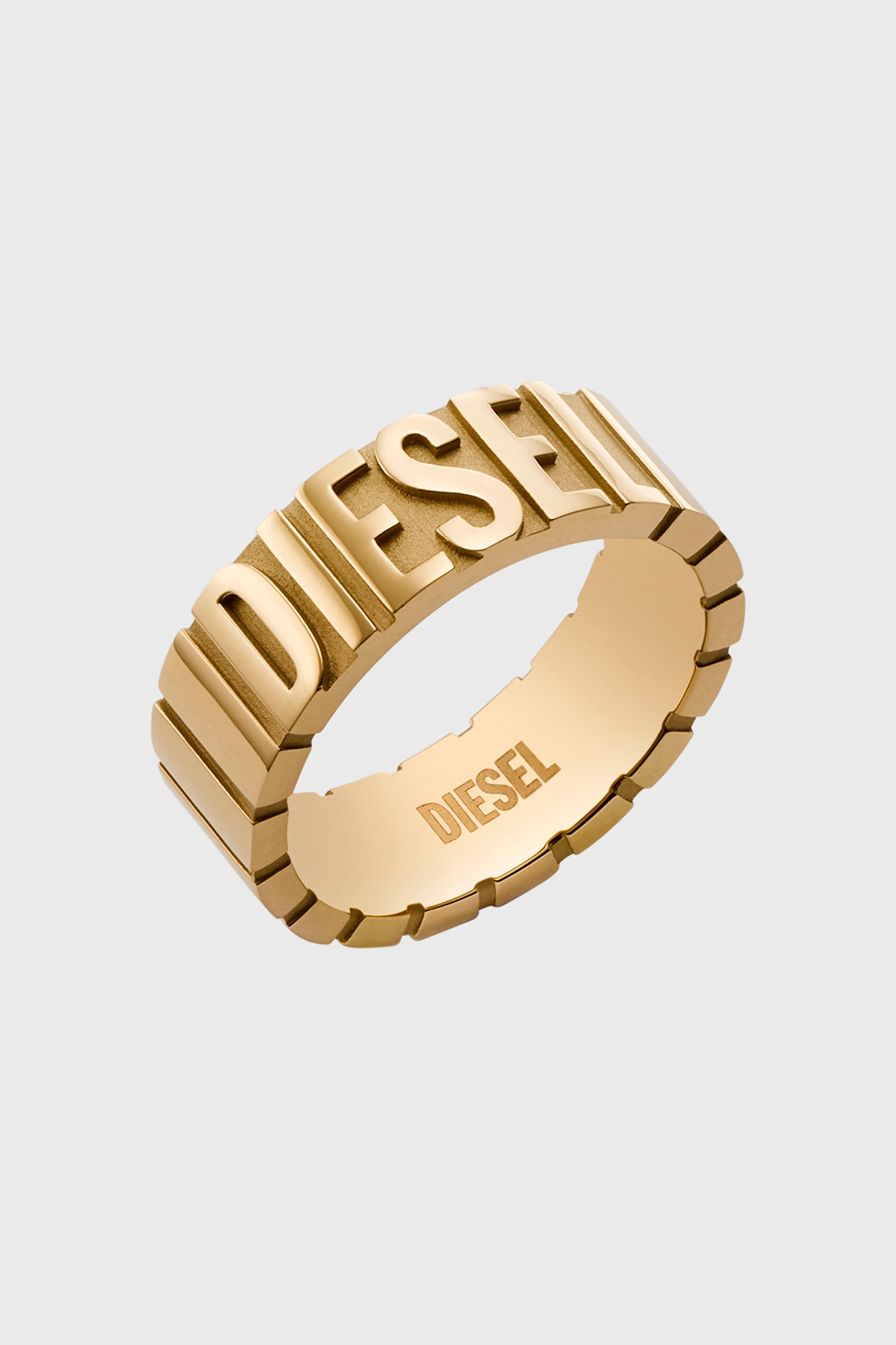 Diesel - DX1439, Unisex's Gold-tone stainless steel ring in Gold - 1