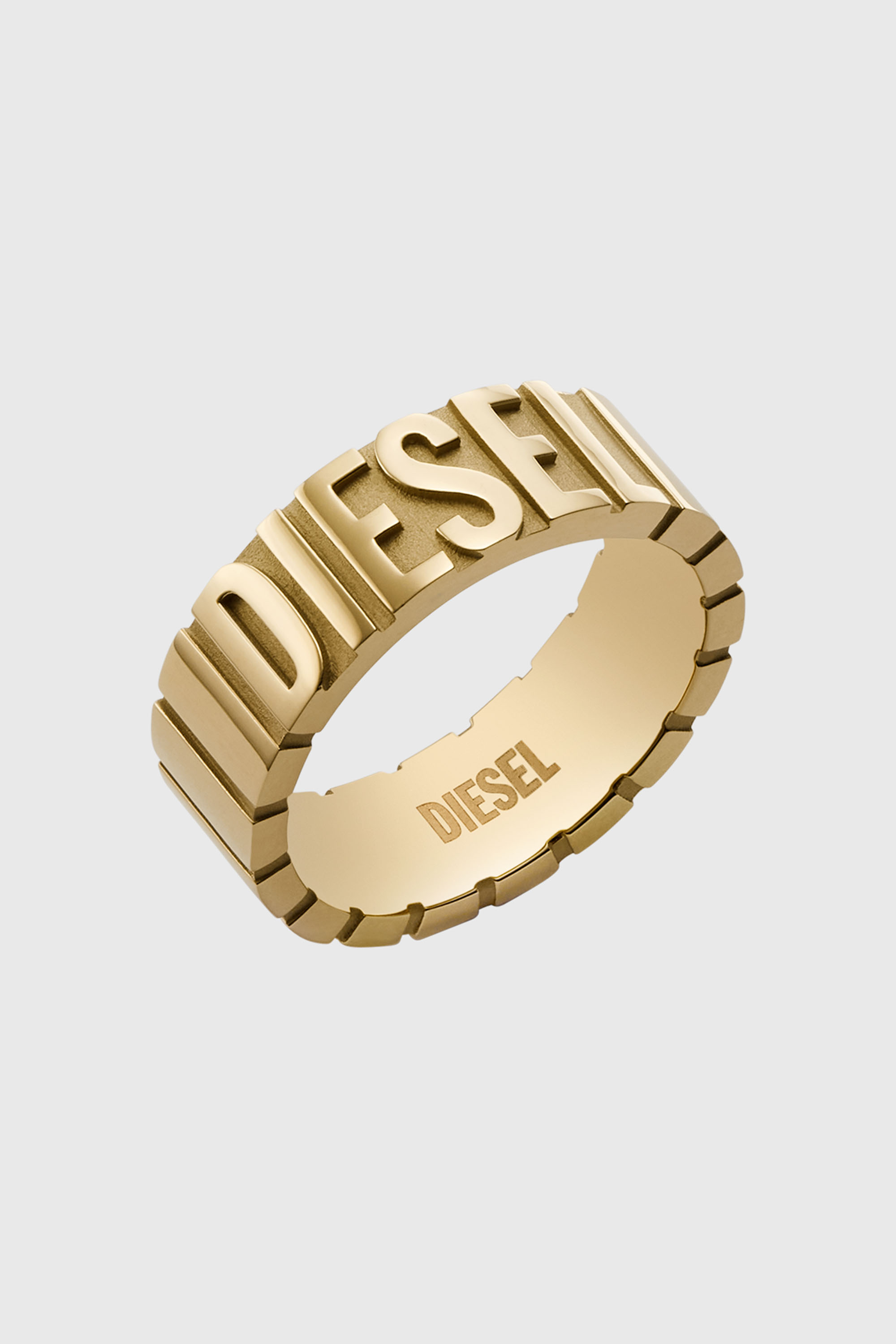 Gold-tone stainless steel ring