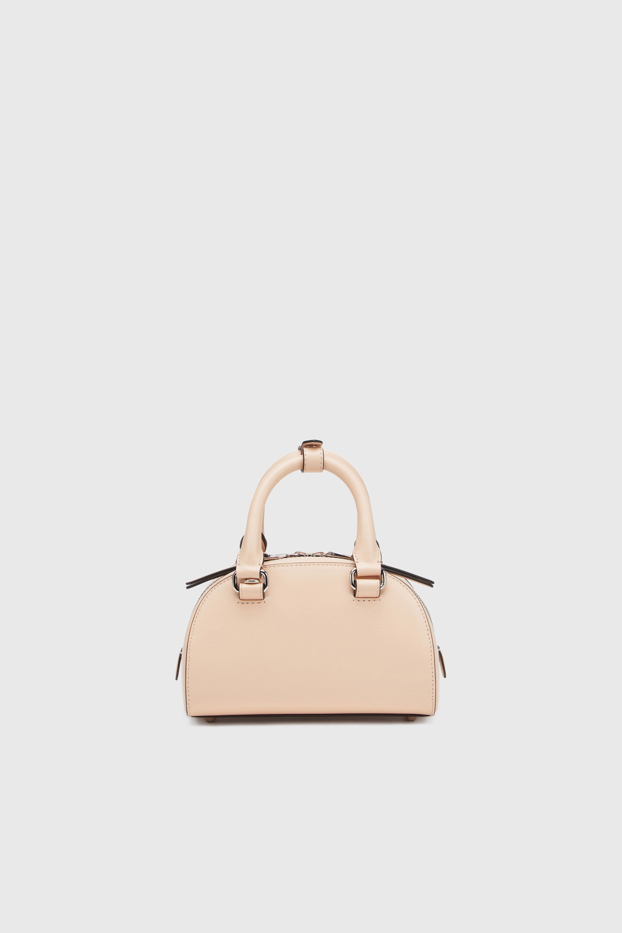 Diesel - 1DR DOME CROSSBODY, 1DR Dome -Peque&ntilde;o bolso bowling de cuero Mujer in Rosa - 3