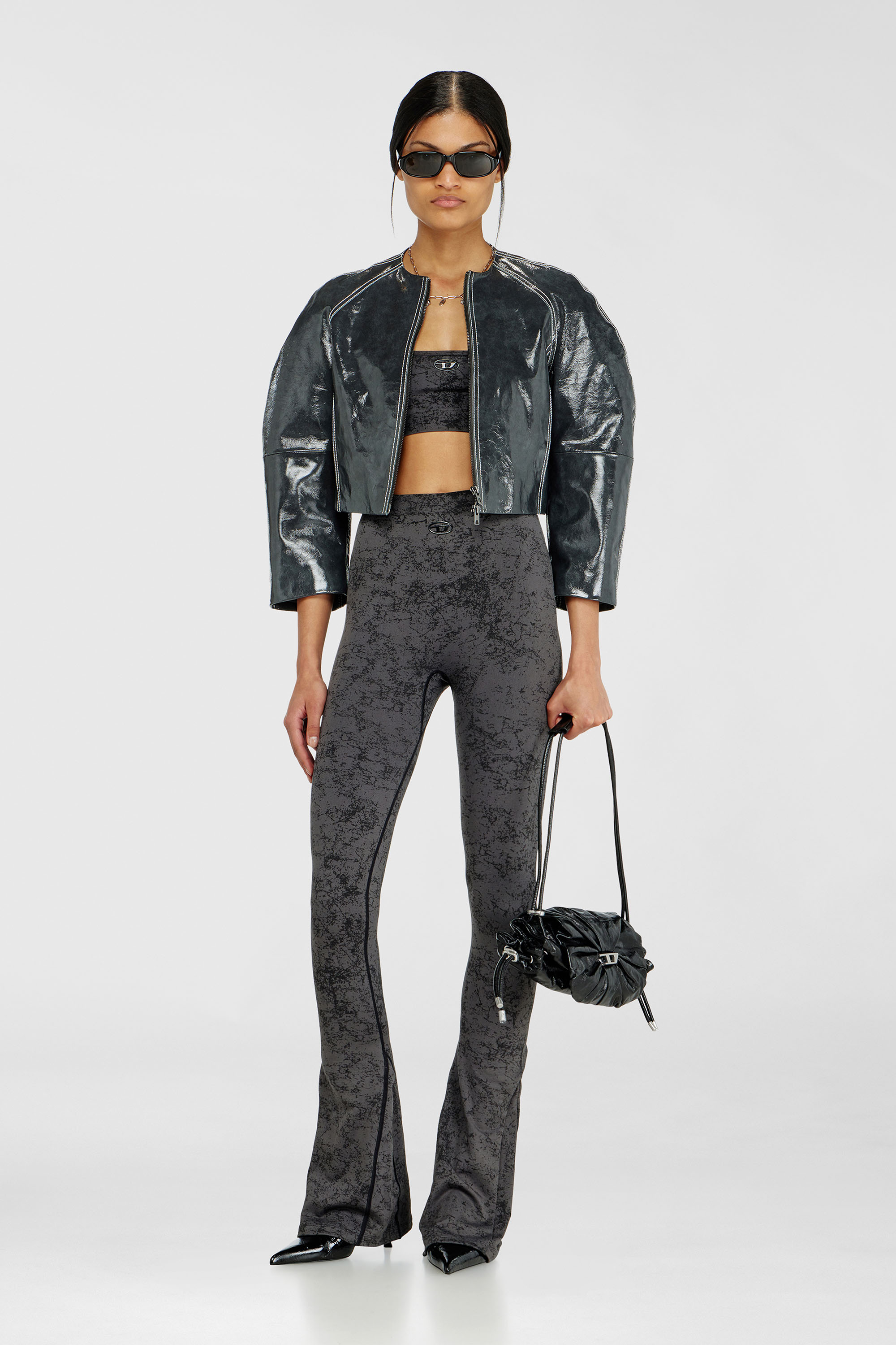 Diesel - HELLA-UTLT, Top deportivo con estampado utility Mujer in Gris - 5