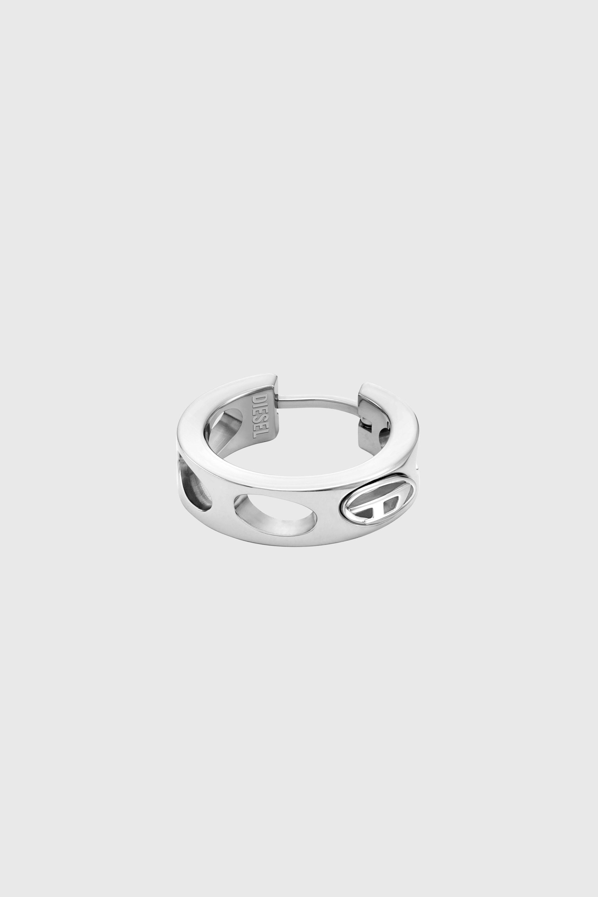 Diesel - DX166440 JEWELLERY, Pendiente de aro de acero inoxidable Unisex in Plateado - 3