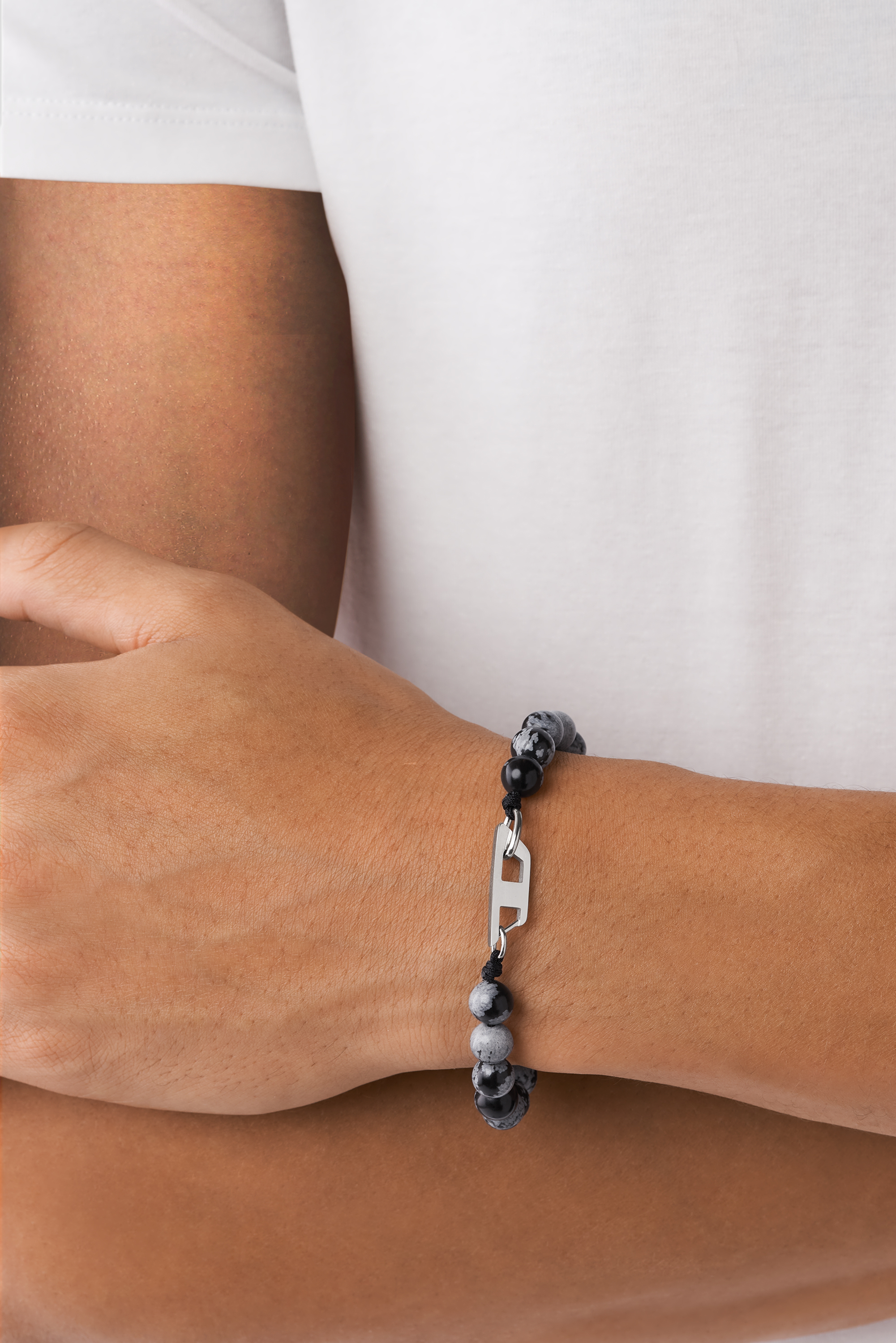 DX1340: Multicolor snowflake beaded bracelet | Diesel