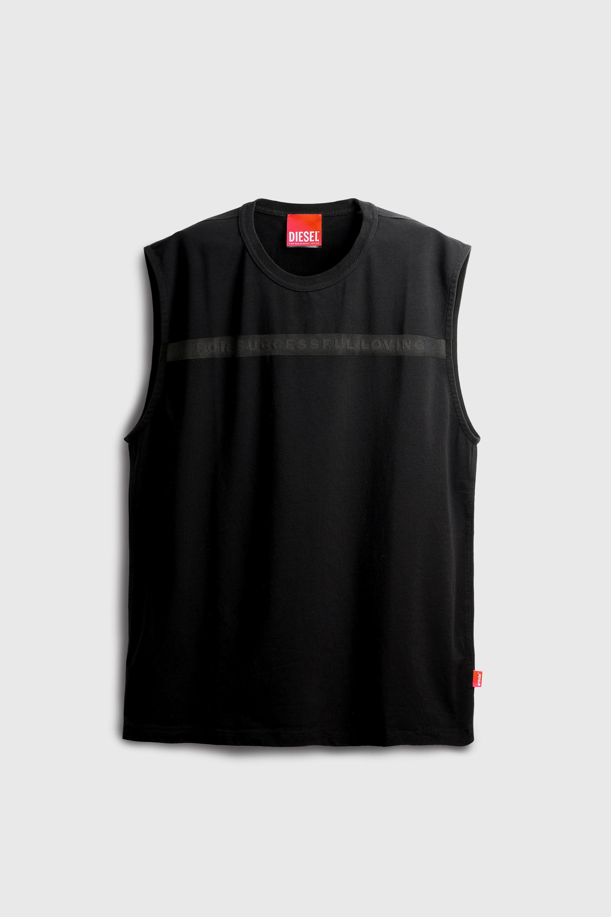 Diesel - PR-T-NORM-BISC-MATI-R, Camiseta de tirantes con logo For Successful Loving Unisex in Negro - 2