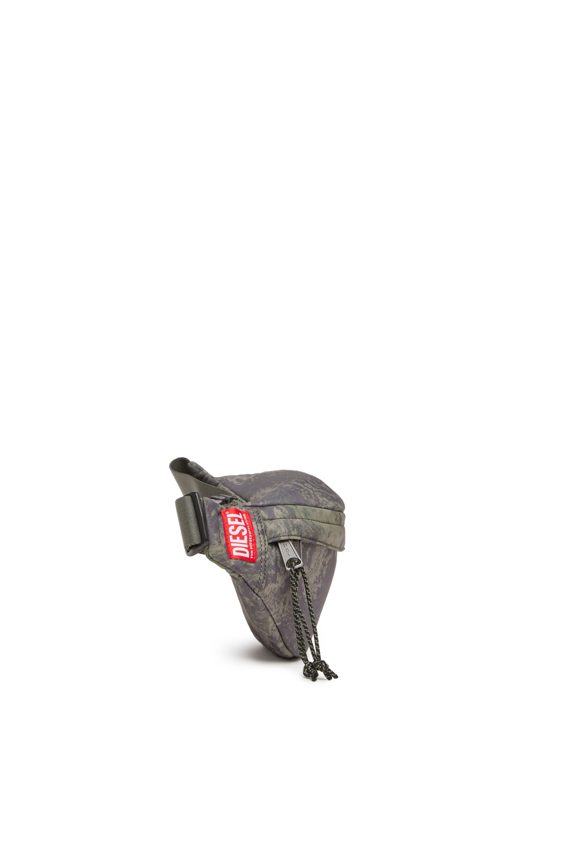 Diesel - RAVE BELTBAG X, Man's Rave Beltbag X - Belt bag in recycled earth-print fabric in Green - 4