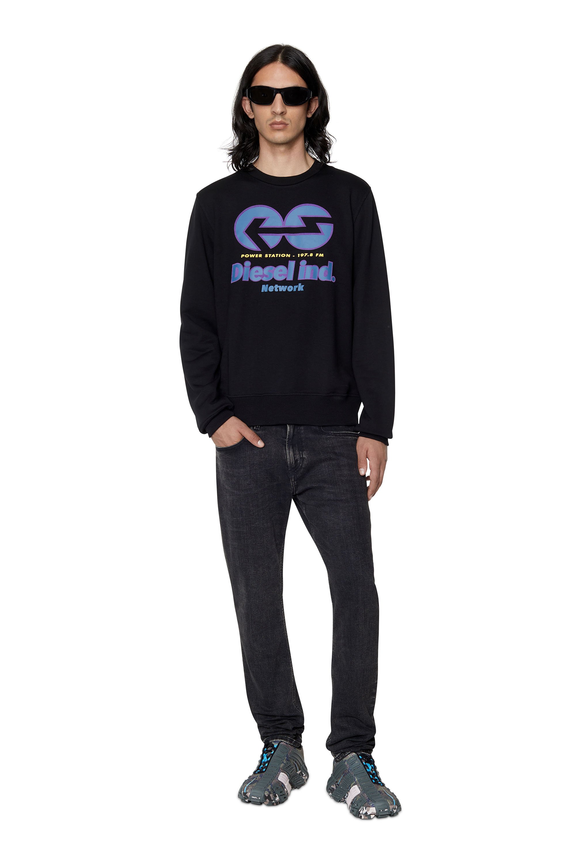 Diesel - Male's Skinny Jeans 1979 Sleenker 09C23, Black/Dark Grey - 2