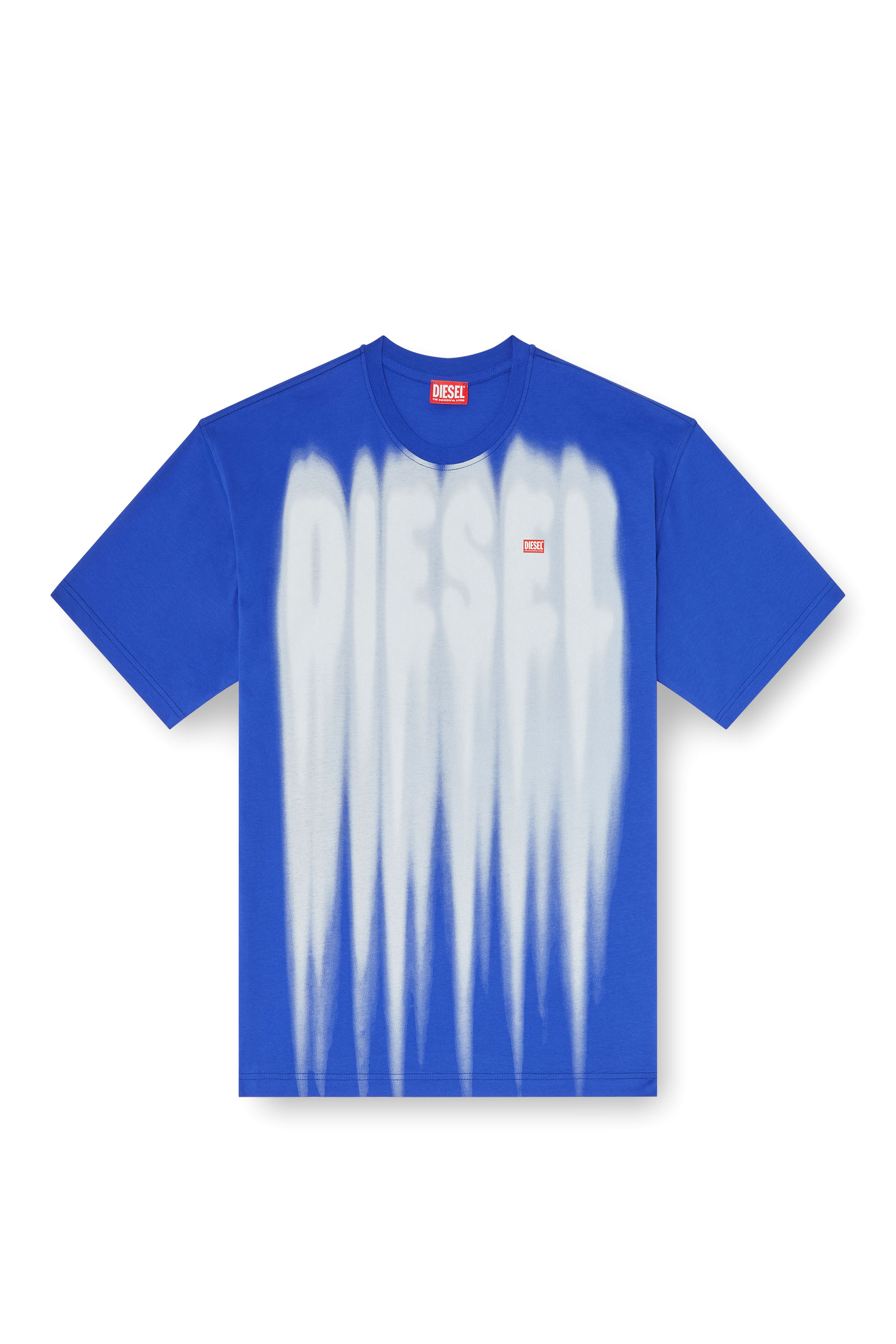 Diesel - T-BOXT-AA1, T-shirt en coton avec logo imprim&eacute; contrastant Homme in Polychrome - 2