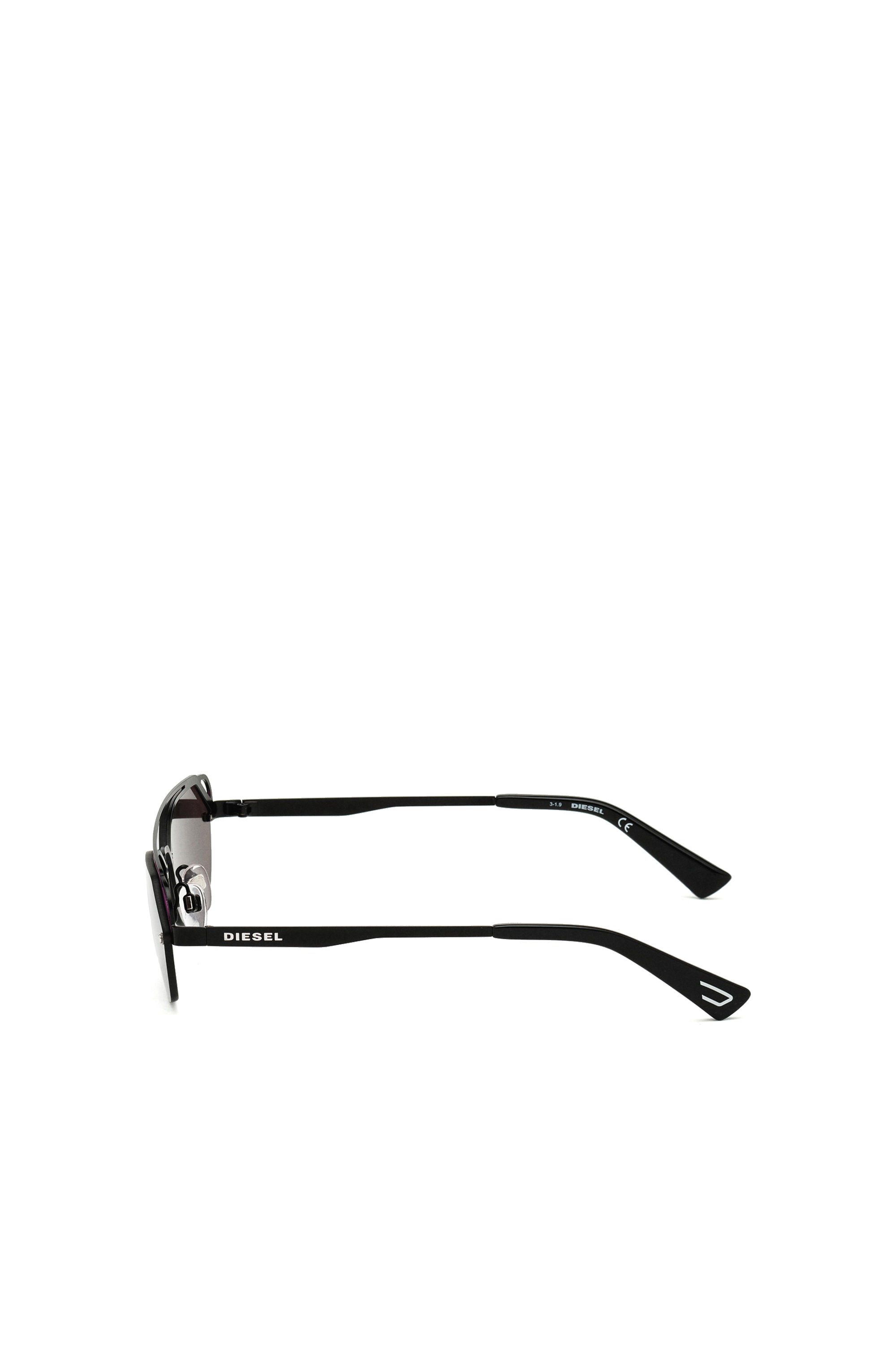 Diesel - DL0313, Gafas de sol con logotipo Mujer in Negro - 4