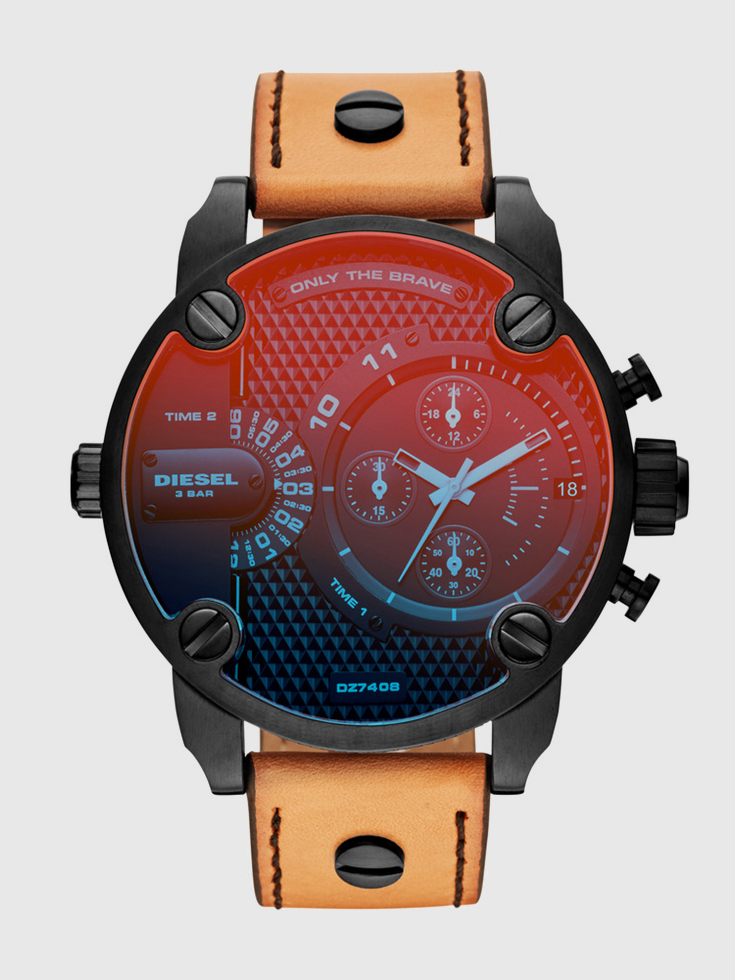 Little Daddy cronograph in brown leather