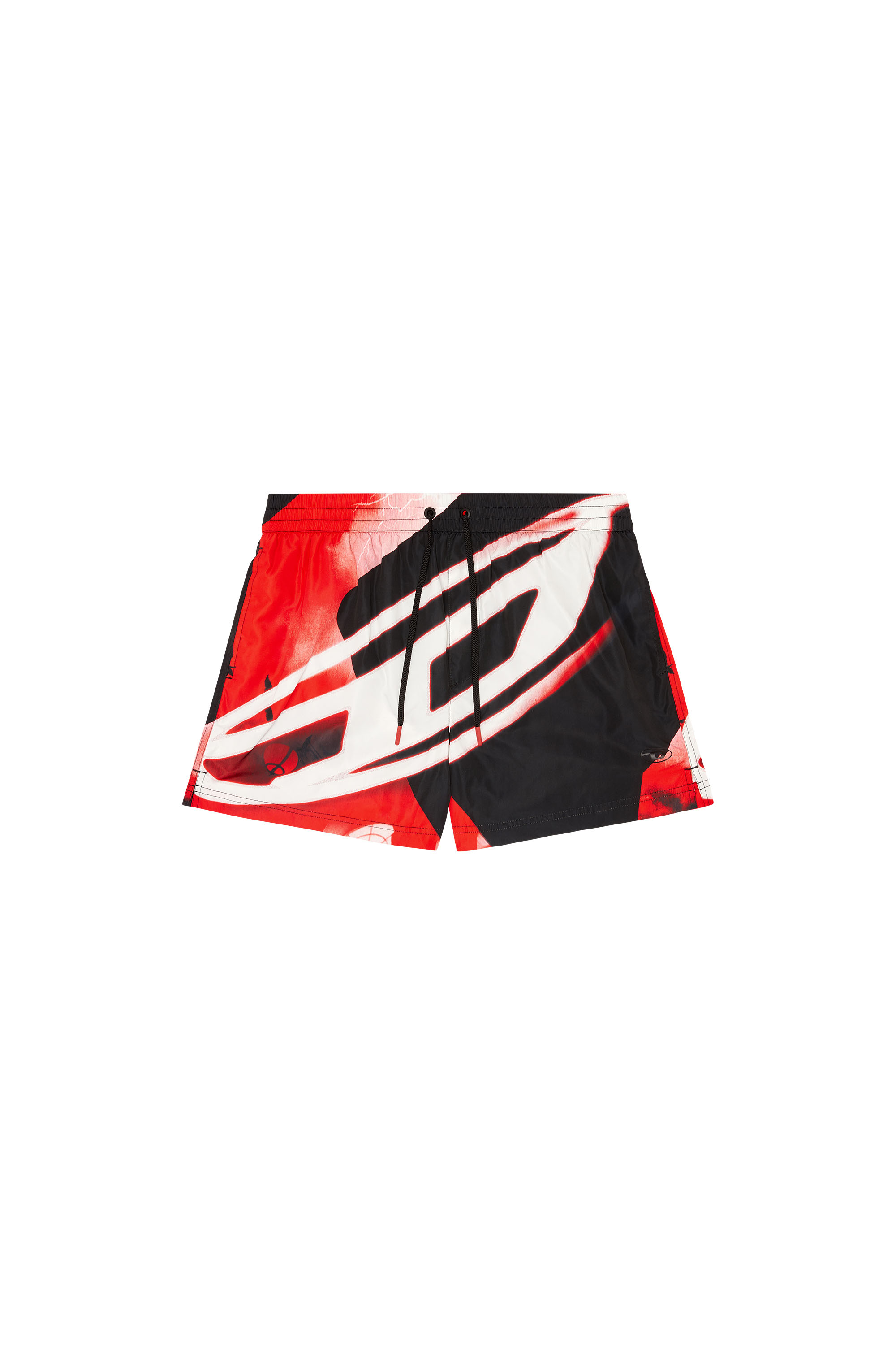 Men's Mid-length swim shorts with Oval D print | Multicolor | Diesel
