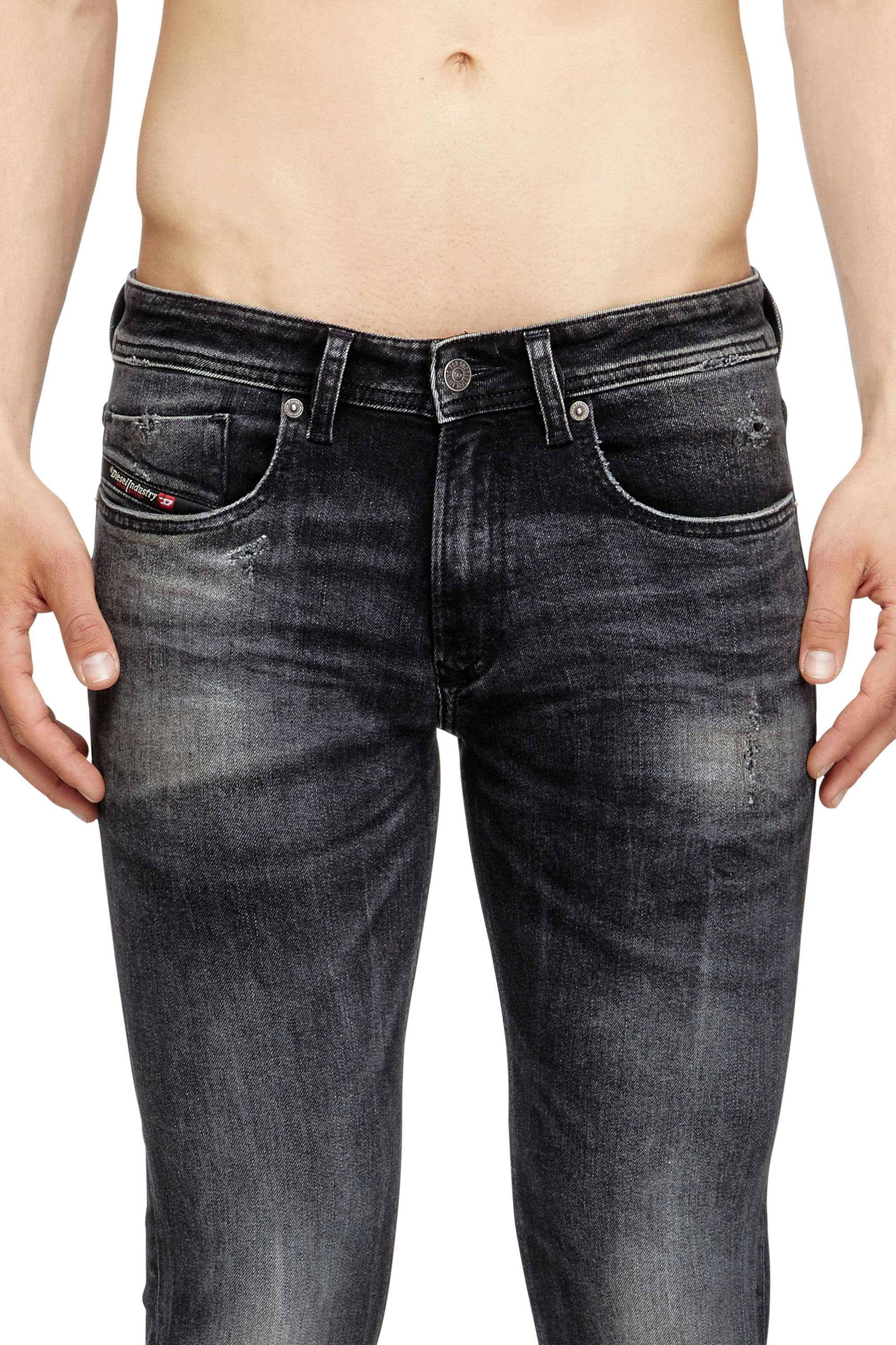 Men's Skinny Jeans | Black/Dark grey | Diesel 1979 Sleenker