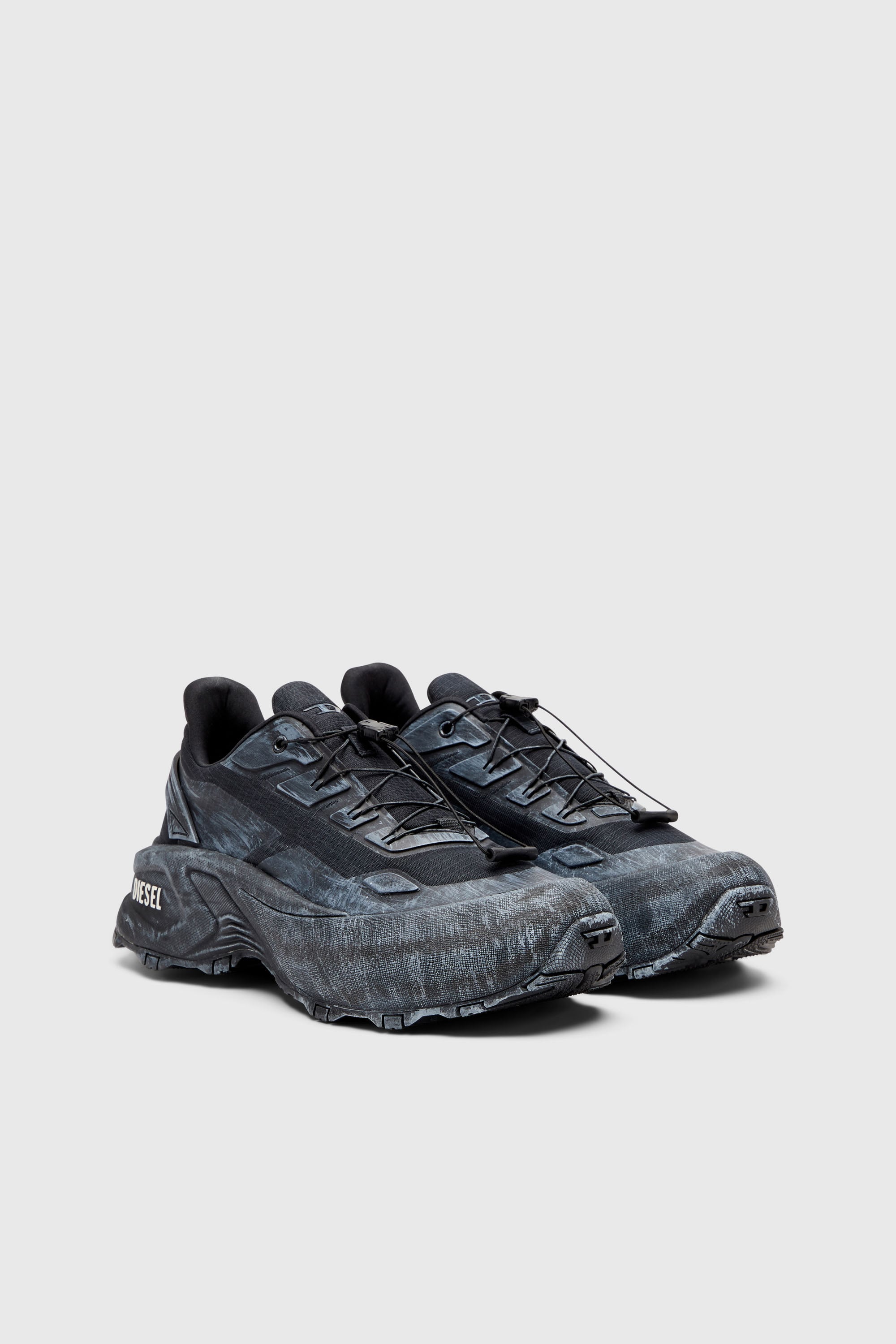 Diesel - D-CAGE RUNNER, D-Cage-Baskets chunky en ripstop Homme in Noir - 2