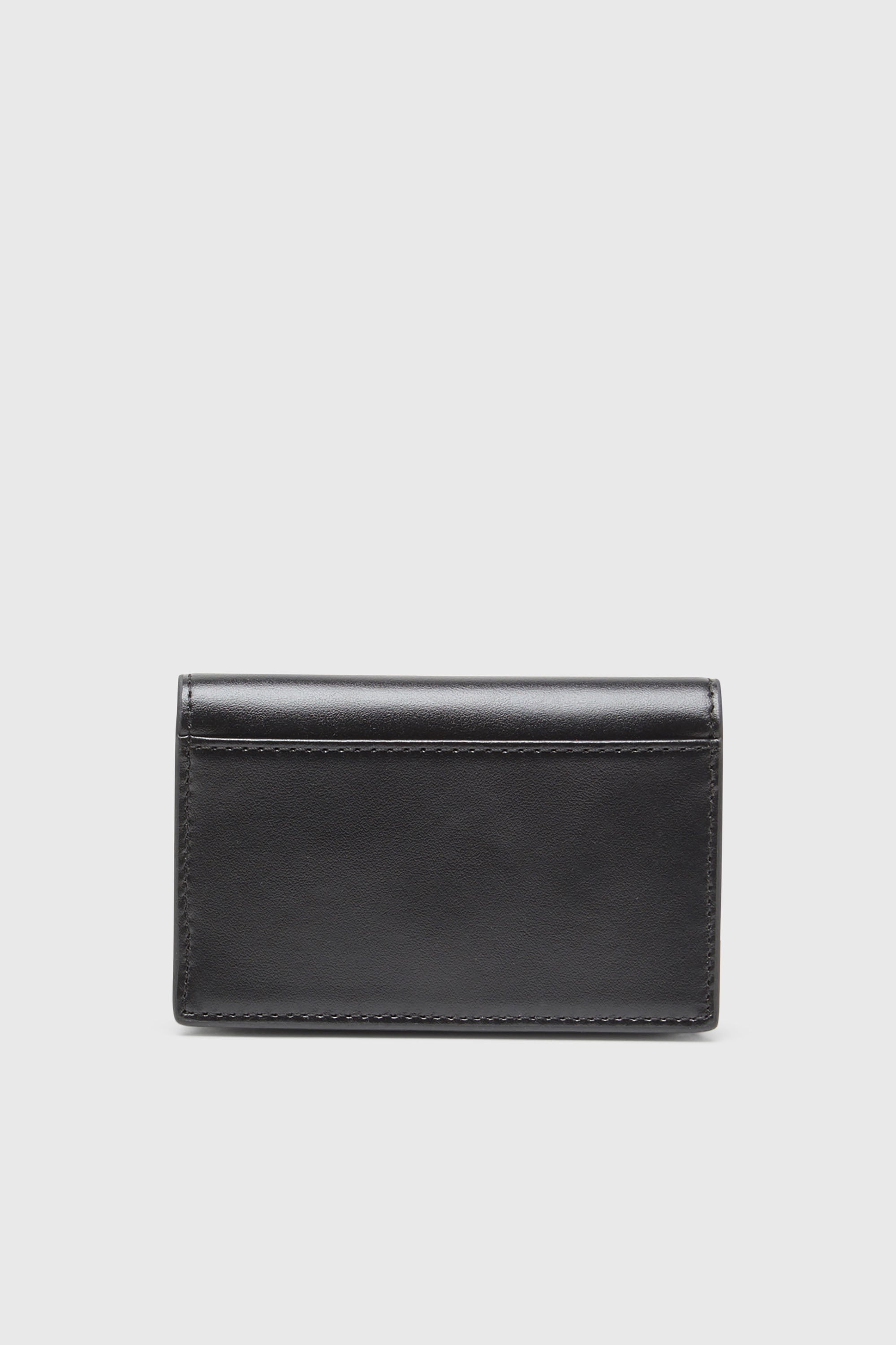 Diesel - 1DR CARD HOLDER IV, Porte-cartes en cuir avec Oval D &eacute;maill&eacute; Femme in Noir - 2