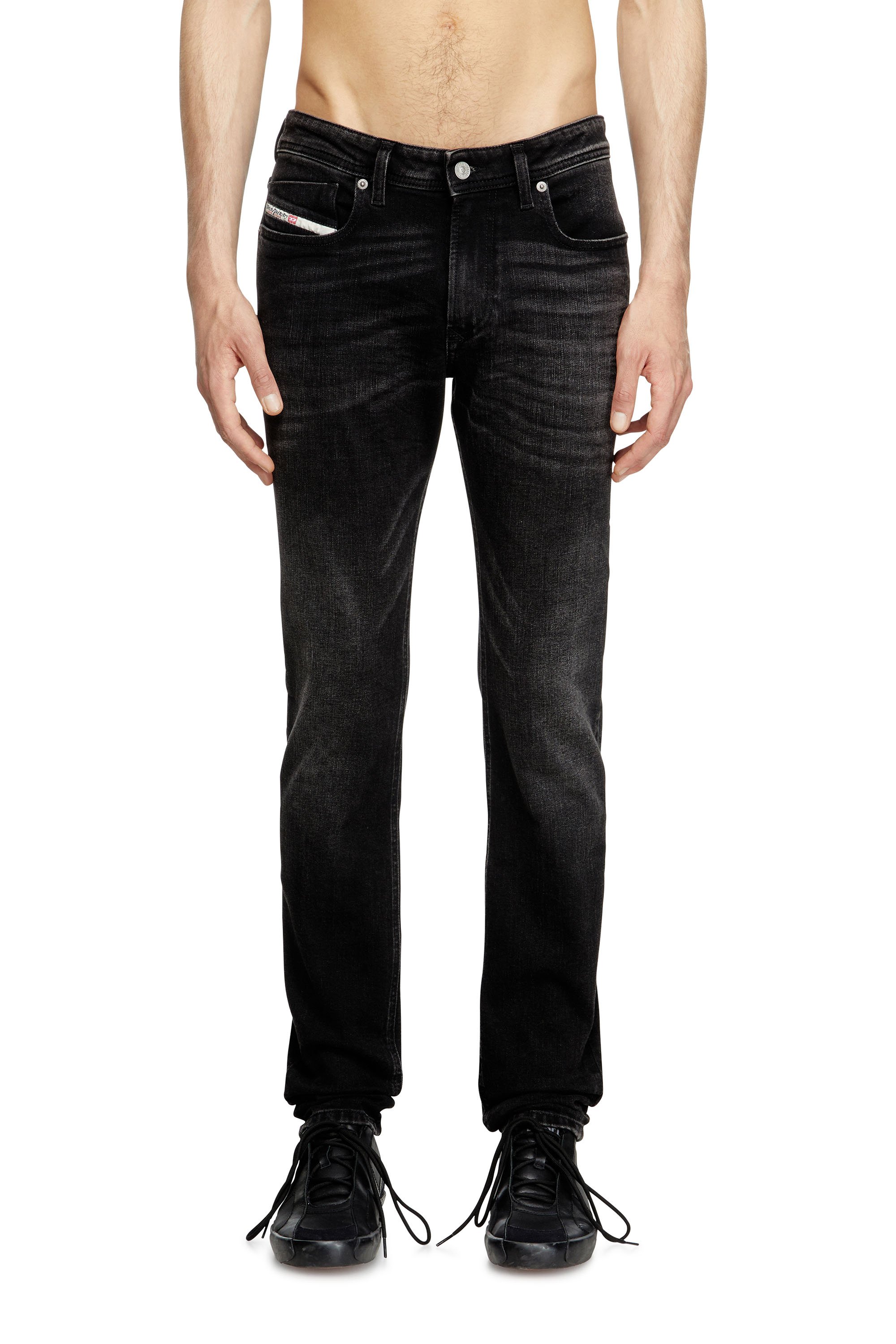 Skinny Jeans 1979 Sleenker 0GRDA, Noir/Gris foncé Diesel - Skinny Jeans 1979 Sleenker 0GRDA Homme, Noir/Gris foncé - Image 3