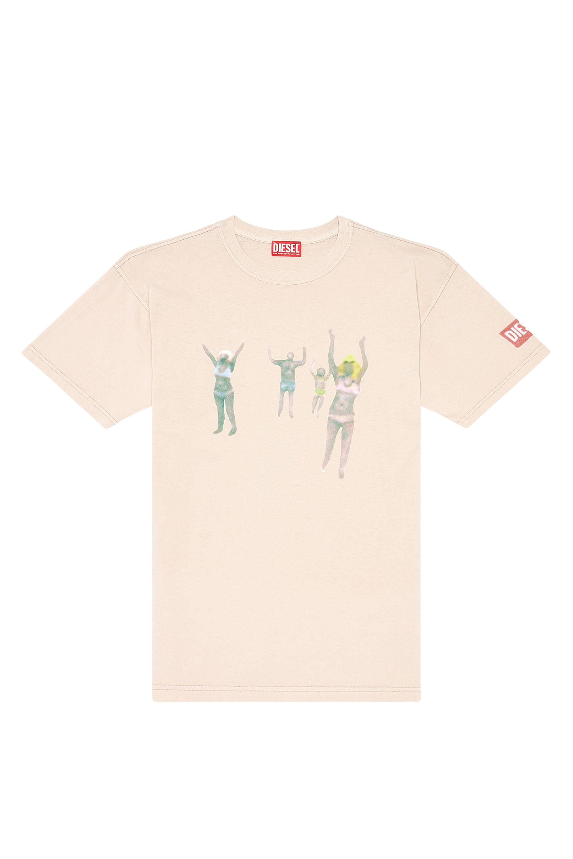 Women's T-shirt with airbrush body prints | Pink | Diesel {{Country}}
