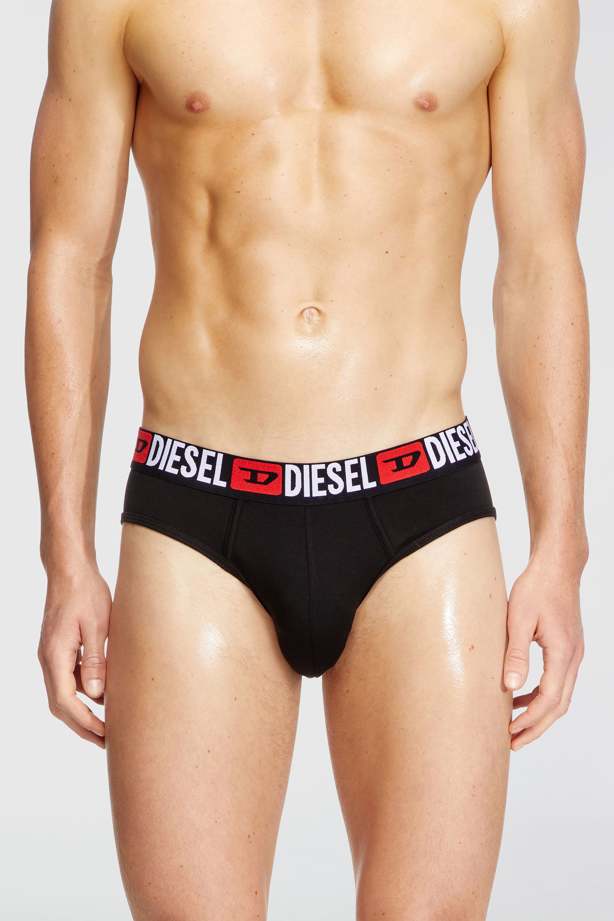 Diesel - UMBR-ANDRETHREEPACK, Male's Three-pack of solid-colour briefs in Black - 2