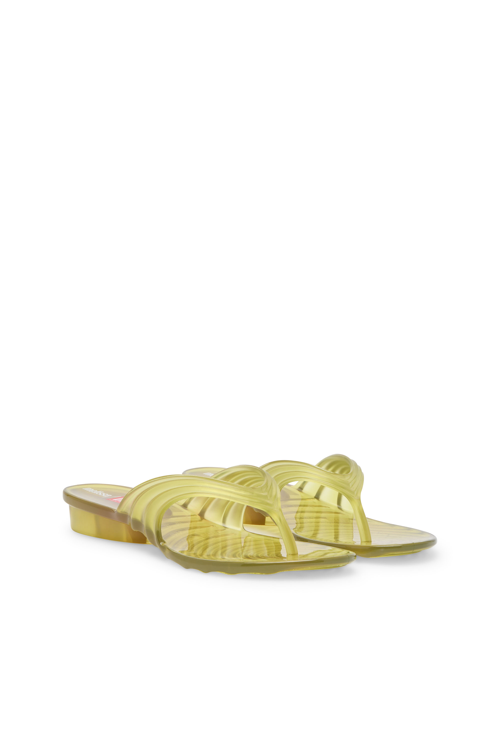 Diesel - MELISSA QUANTUM THONG, Woman's Sculptural flip-flops in Melflex&reg; in Yellow - 3