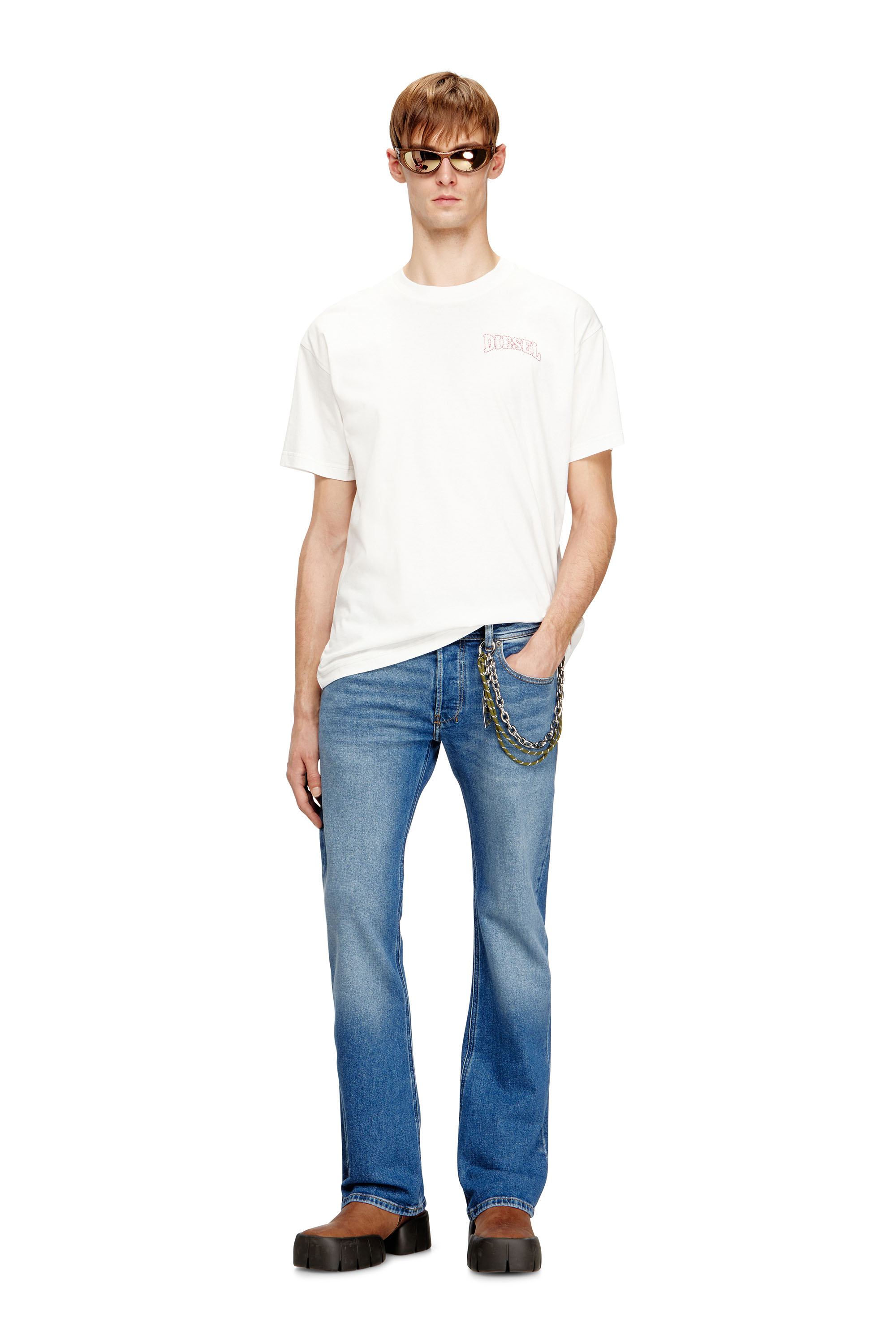 Diesel - T-NORM-V16, Man's Regular cotton T-shirt with Diesel embroidery in White - 2