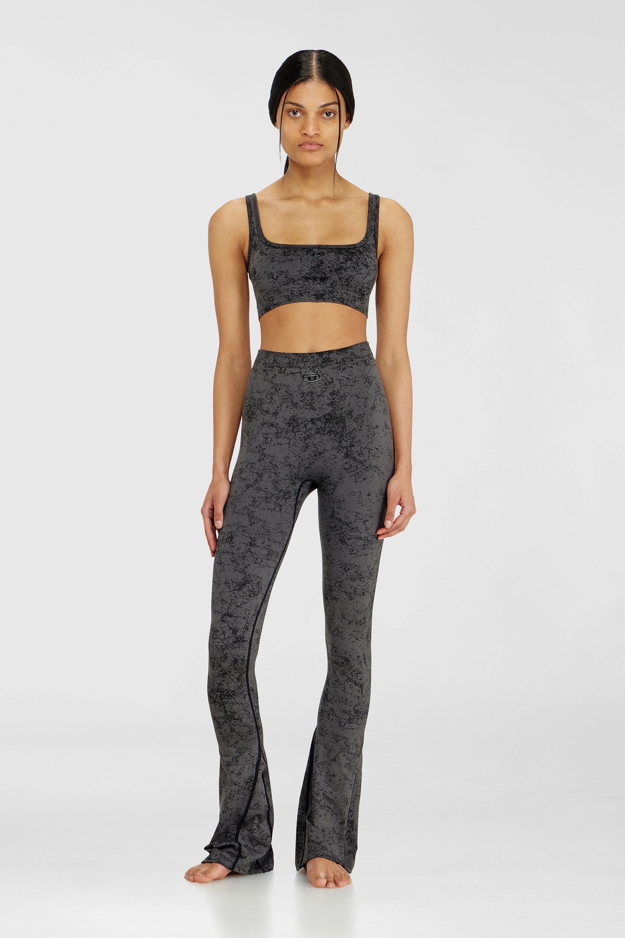 Diesel - HELLA-UTLT, Female's Sports bra with utilitarian print in Dark Grey - 2