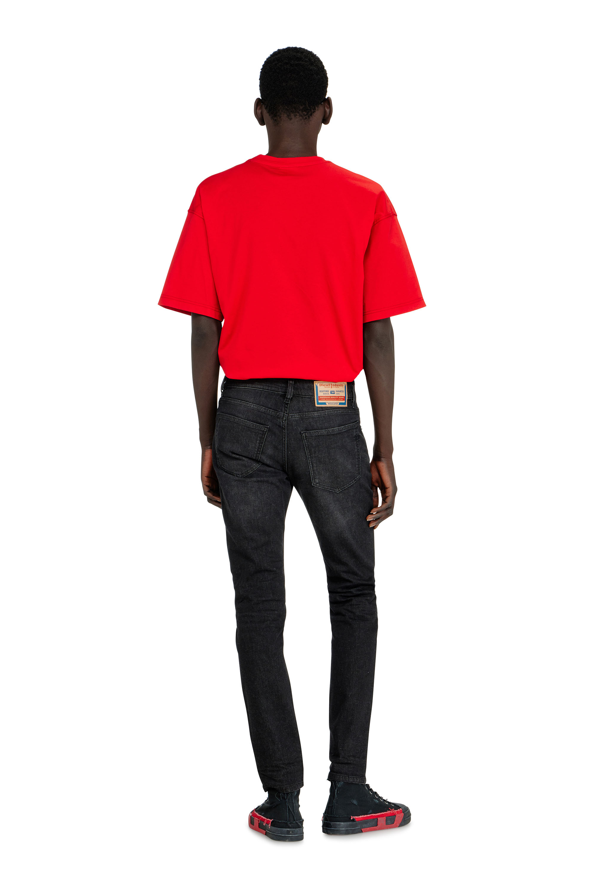 Diesel - Male's Slim Jeans 2019 D-Strukt 0DBDT, Black/Dark Grey - 3