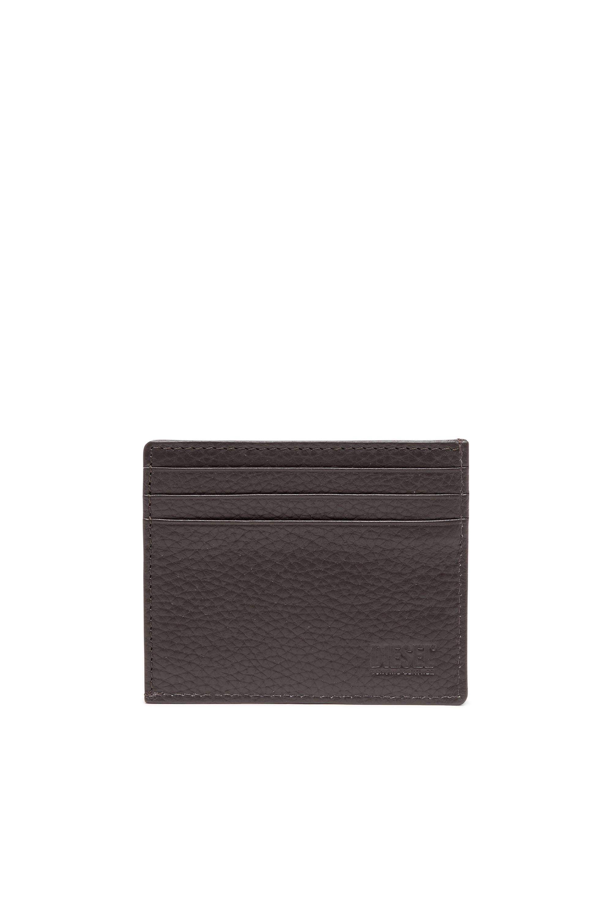 Diesel - CARD CASE, Porte-cartes en cuir grainé Homme in Marron - 2