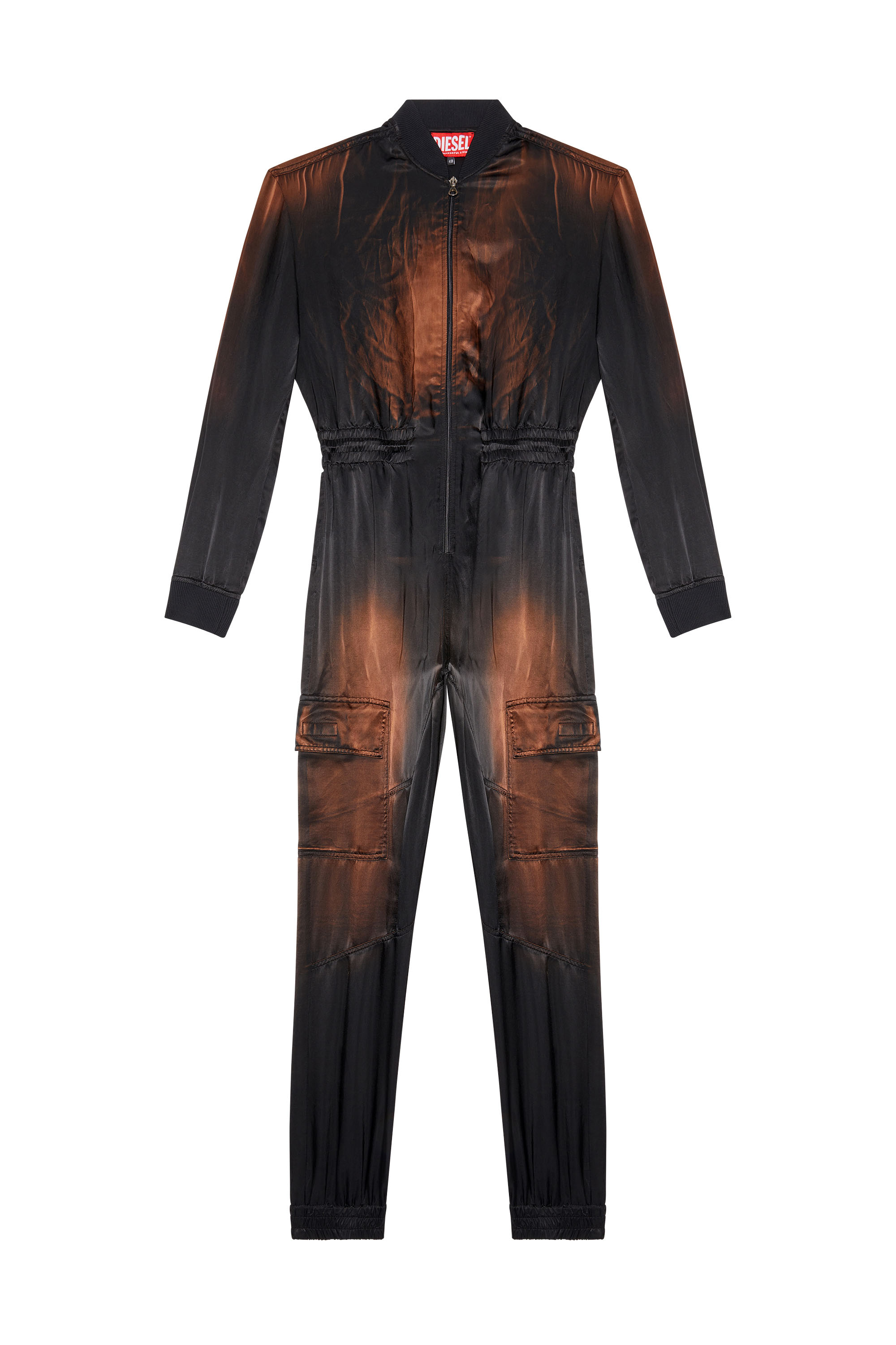 Women's Jumpsuit in solarised satin | Black | Diesel