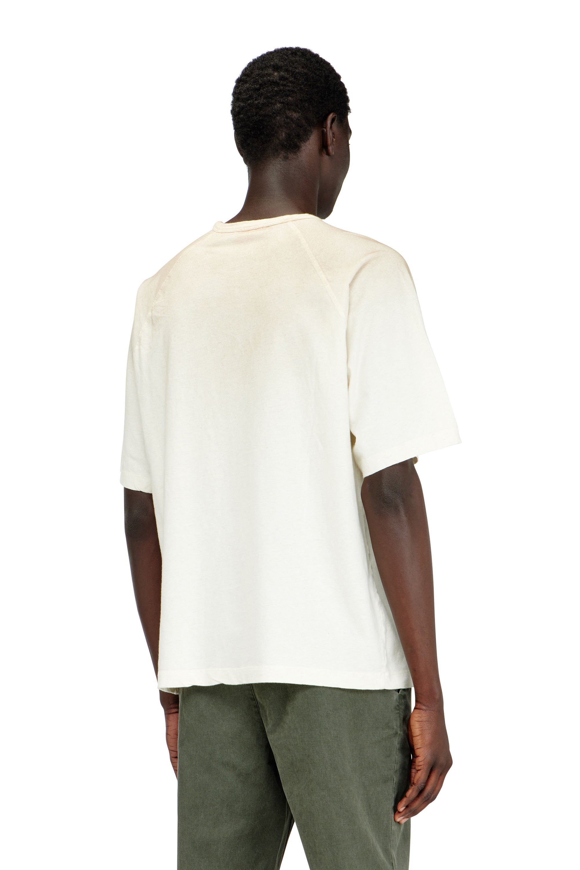 Diesel - T-ALECY, Male's T-shirt with Diesel crest graphic in White - 4