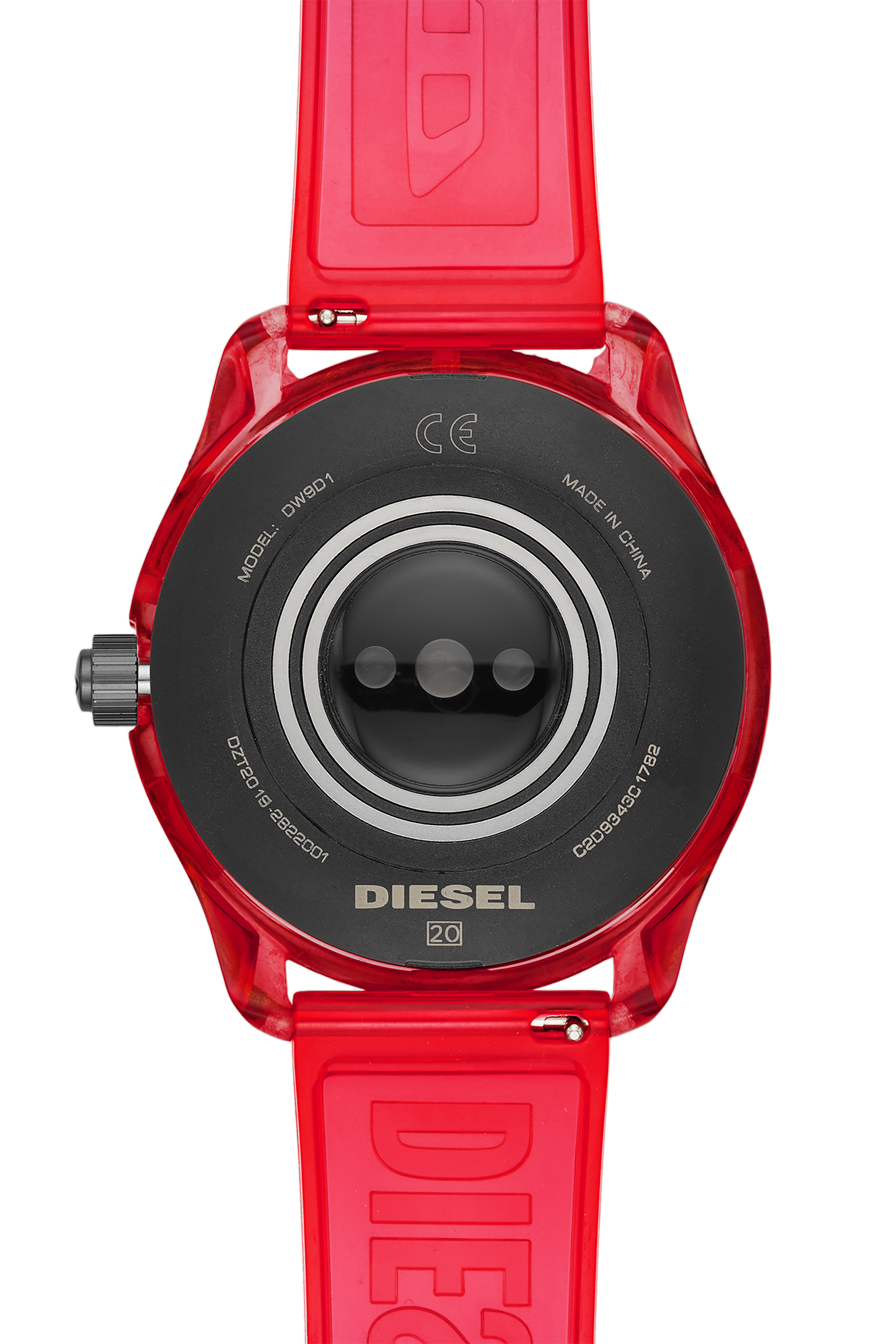 新品未使用★DIESEL ON FADELITE スマートウォッチ レッド Men's Diesel On Fadelite Smartwatch - Red Transparent | Diesel