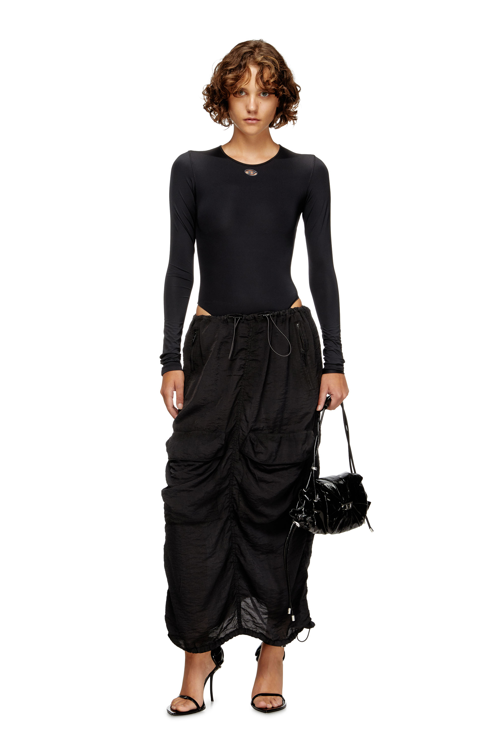 Diesel - ANGELINA-UTLT, Body de nailon elástico Mujer in Negro - 5