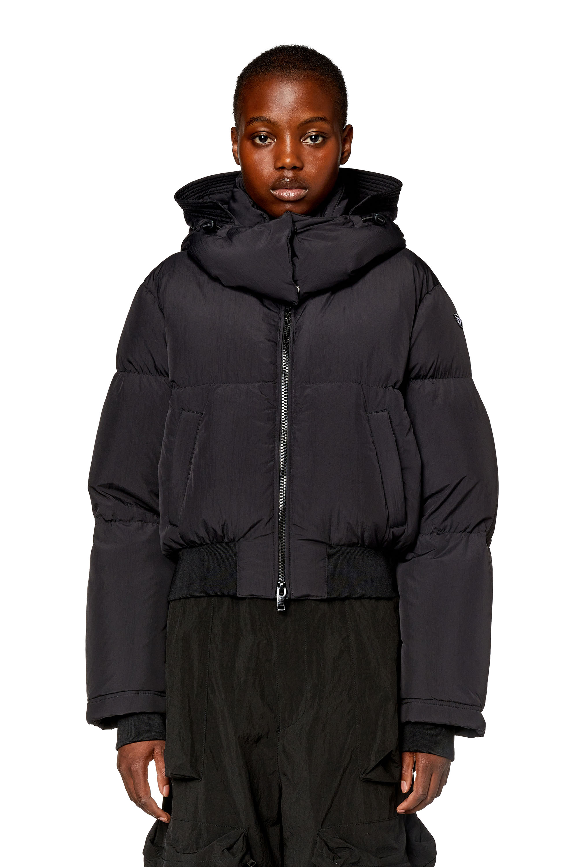 Women's Down jacket in recycled nylon taslan | Black | Diesel