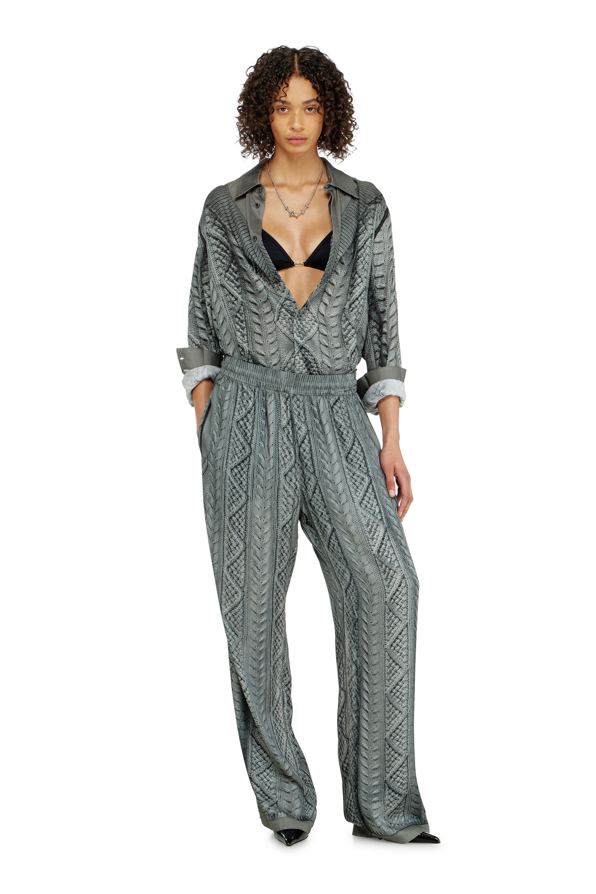 Diesel - LUNA-UTLT, Sujetador triangular de nailon con detalle Oval D Mujer in ToBeDefined - 4