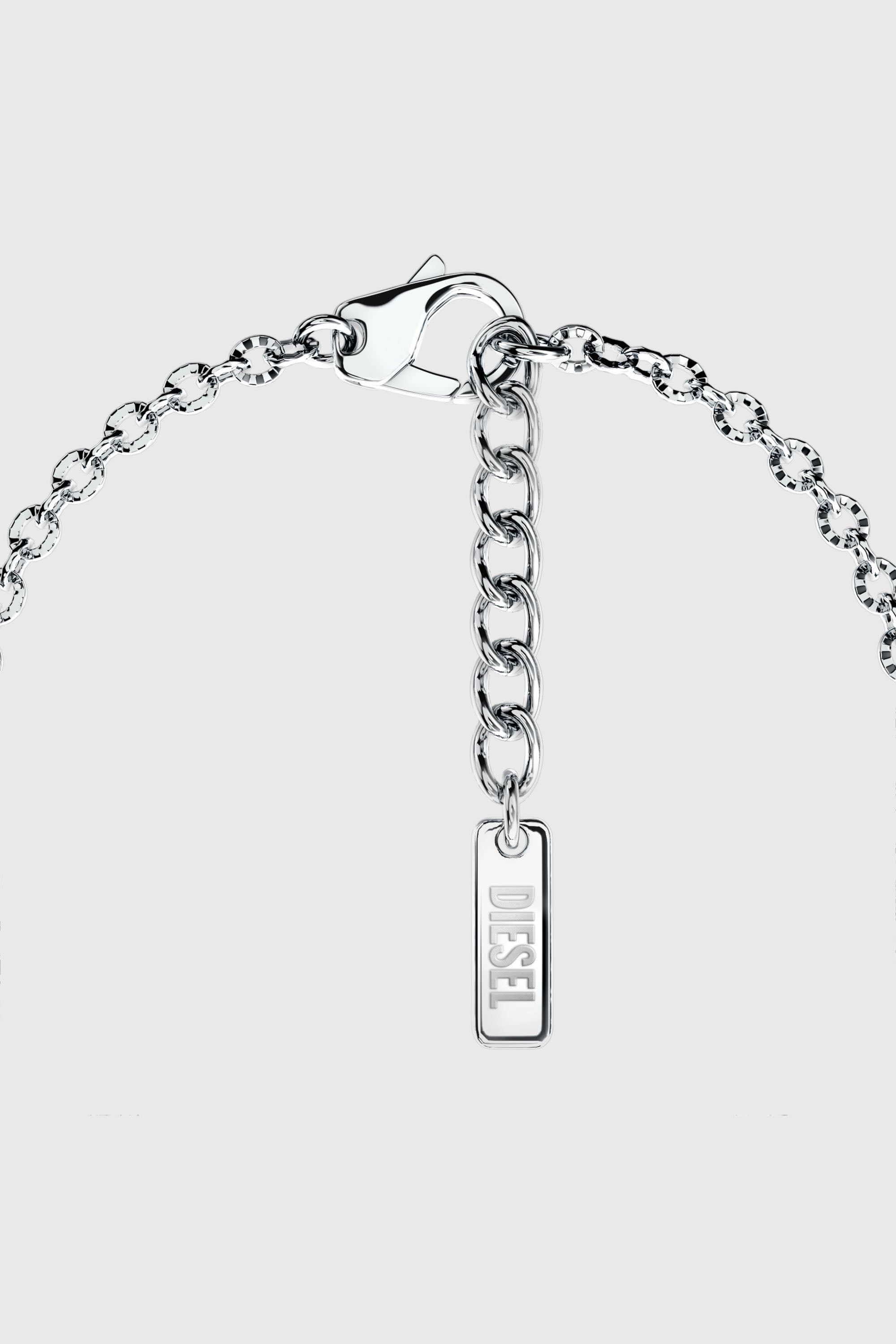 Diesel - DX1691040 JEWELLERY, Unisex's Stainless steel chain bracelet in Silver/Red - 2