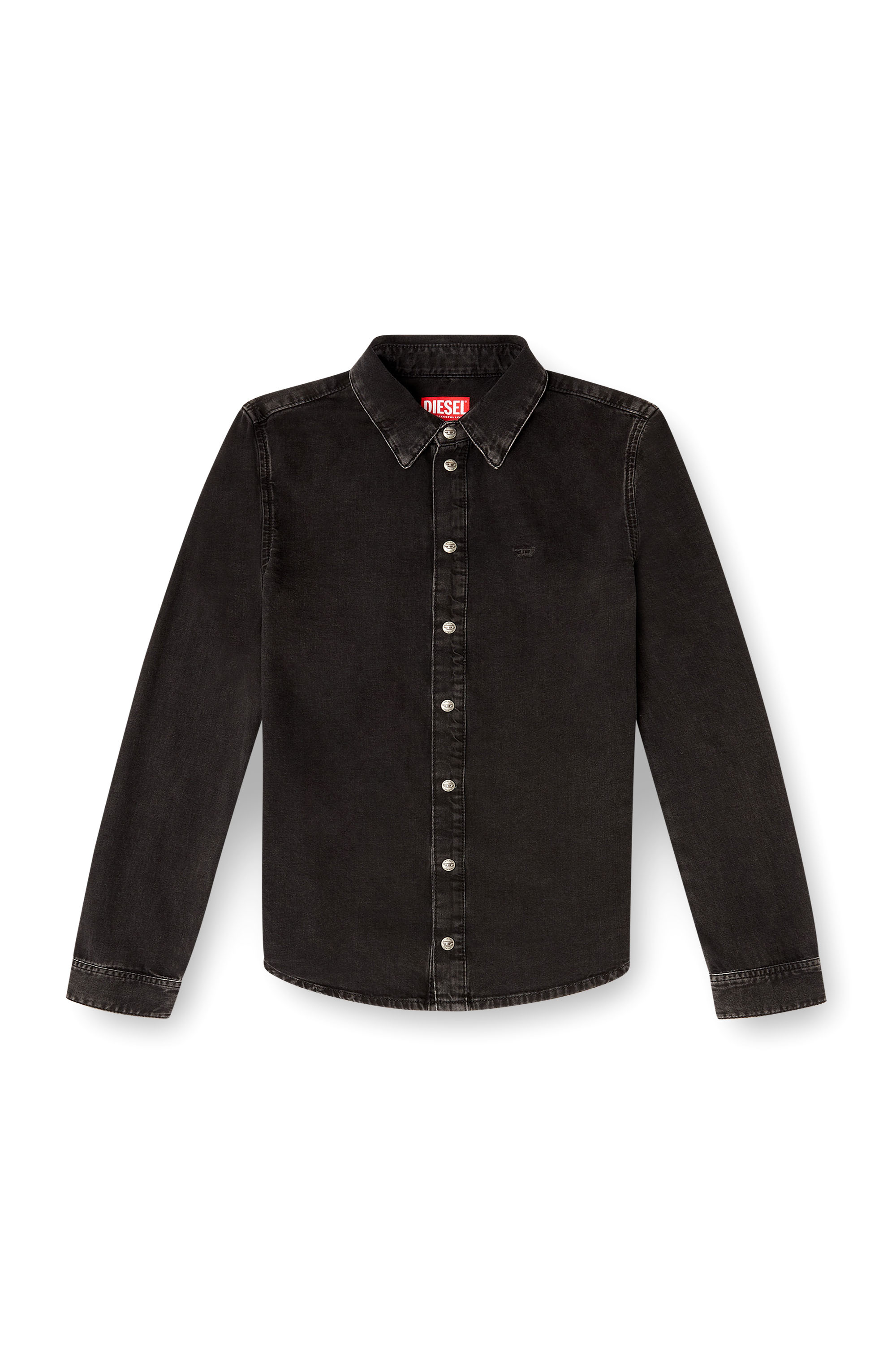 Diesel - DE-EAZY, Female's Denim shirt with contrasting stitching in null - 3