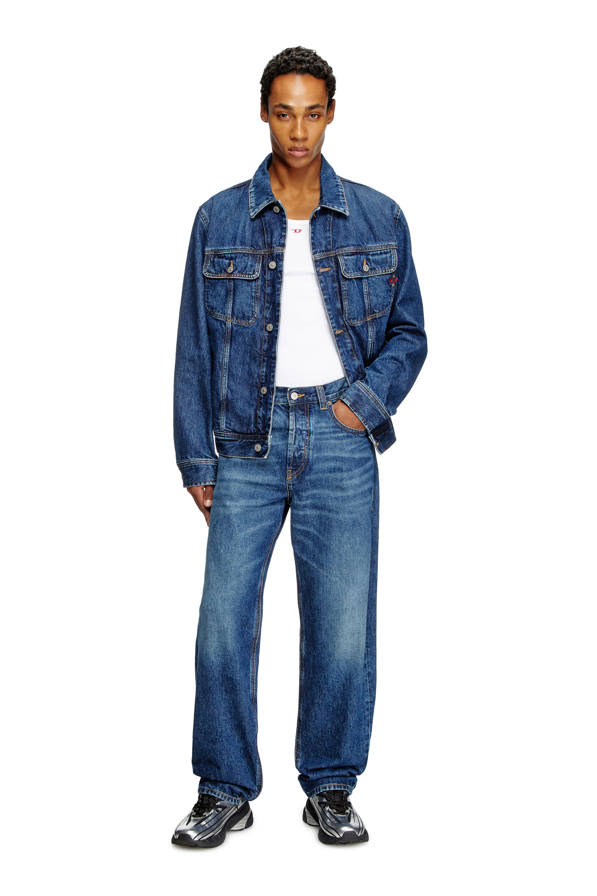 Diesel - D-BARCY, Veste trucker avec un fit regular Homme in Bleu - 1