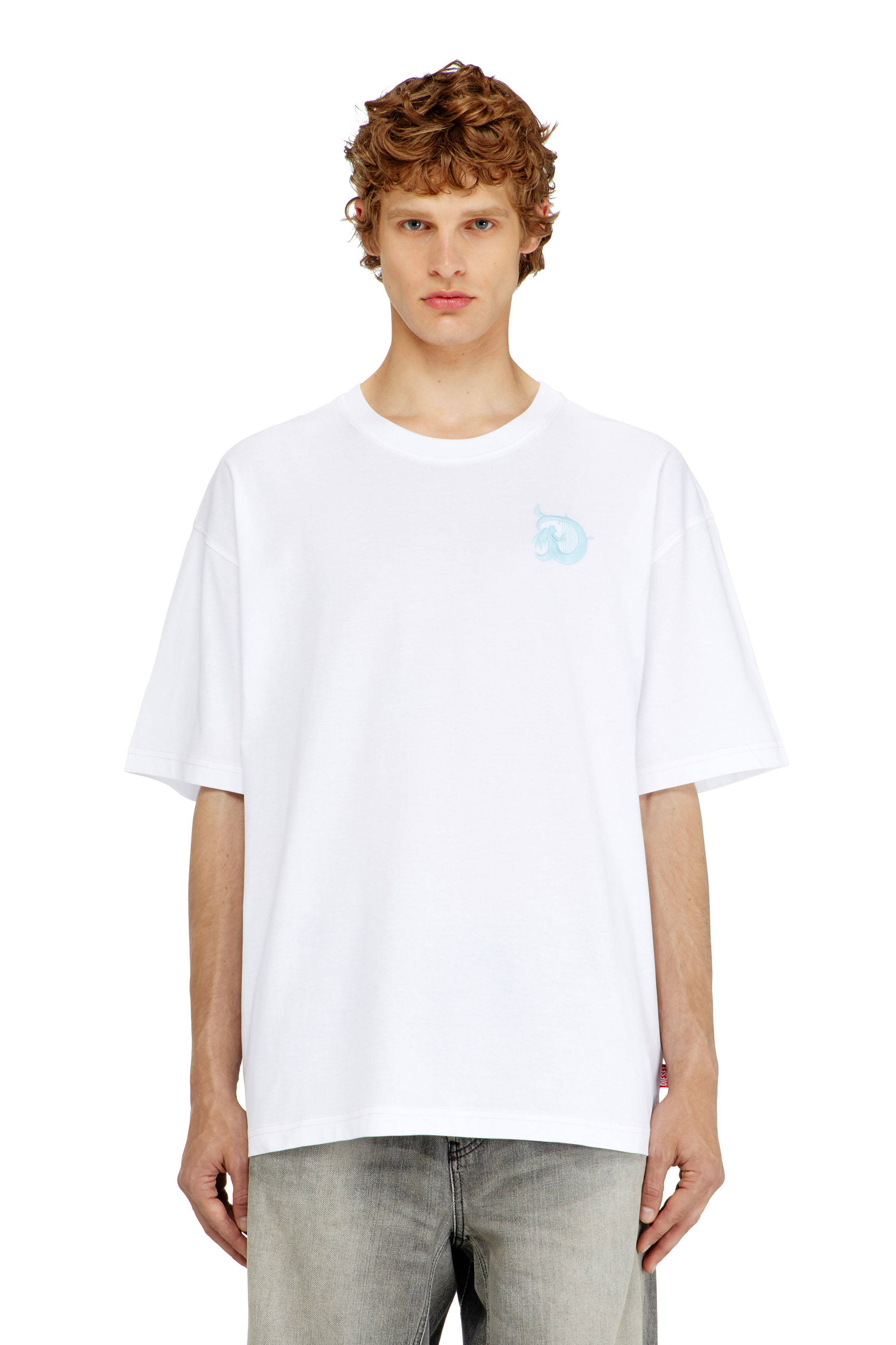 Diesel - T-BOXT-AA11, Man's Jersey T-shirt with flocked print in null - 2