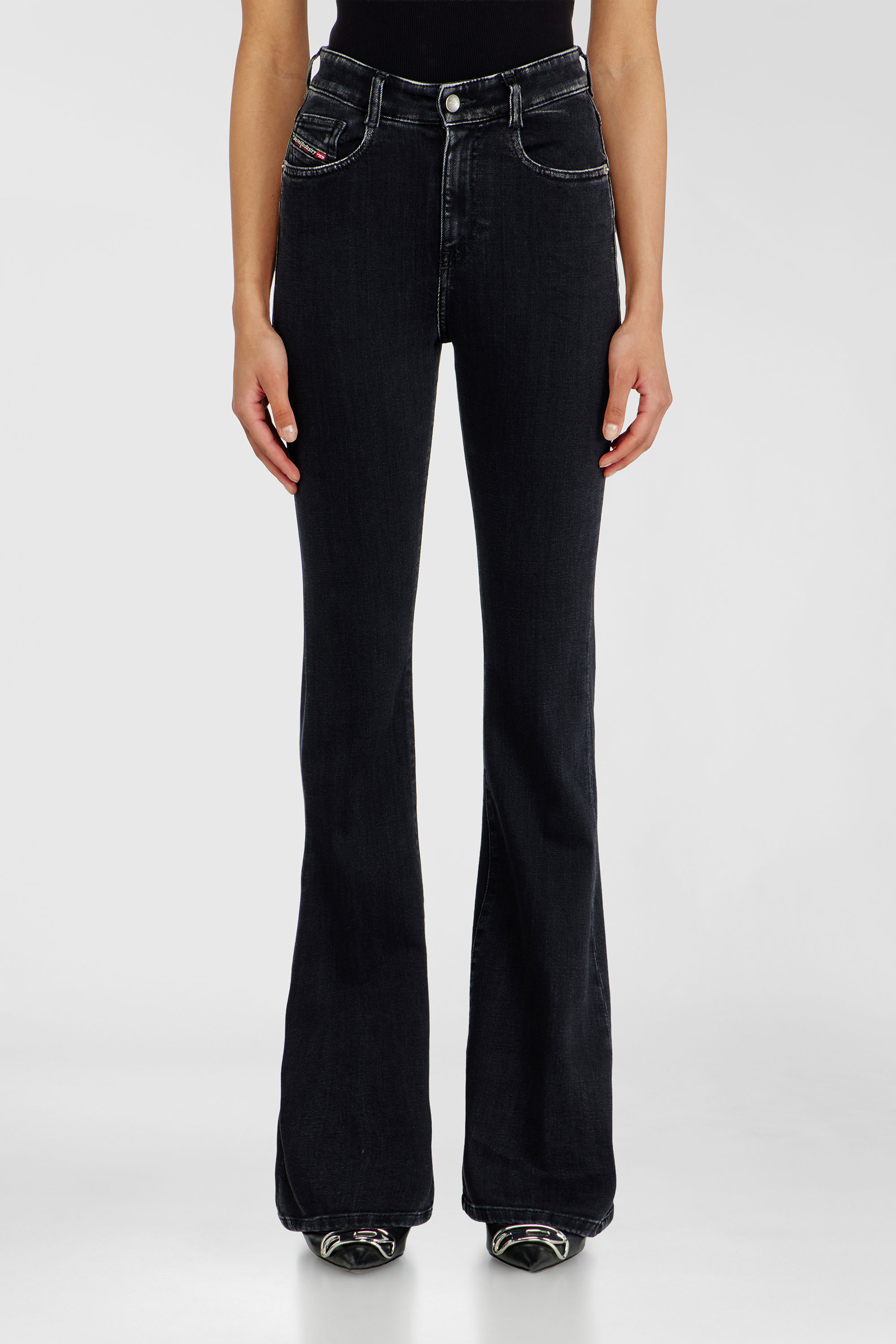 Diesel - Woman's Bootcut Jeans 1973 D-Partt 09P75, Black/Dark grey - 2